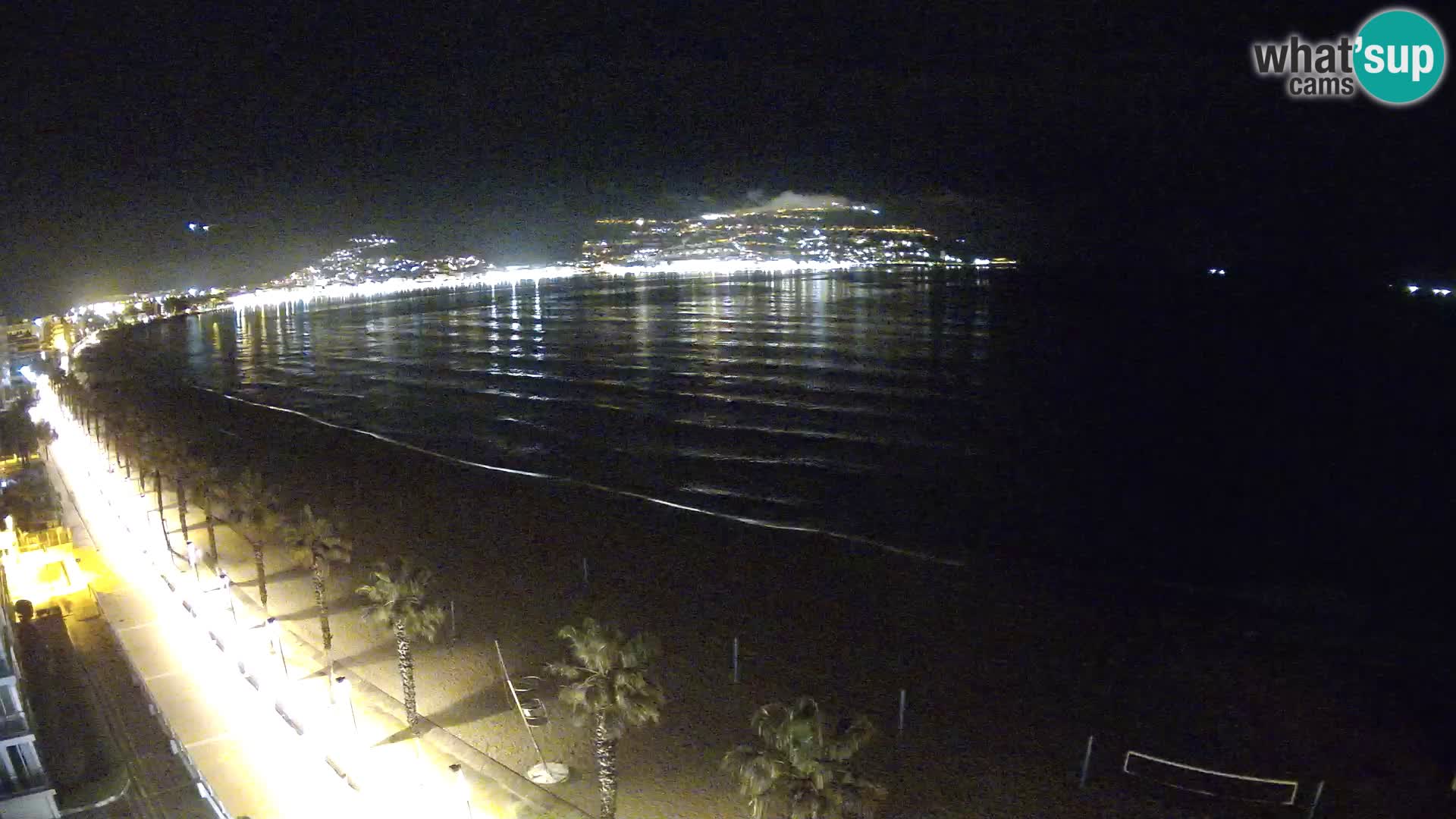 Live Roses Webcam Costa Brava beach view from MonteCarlo Hotel