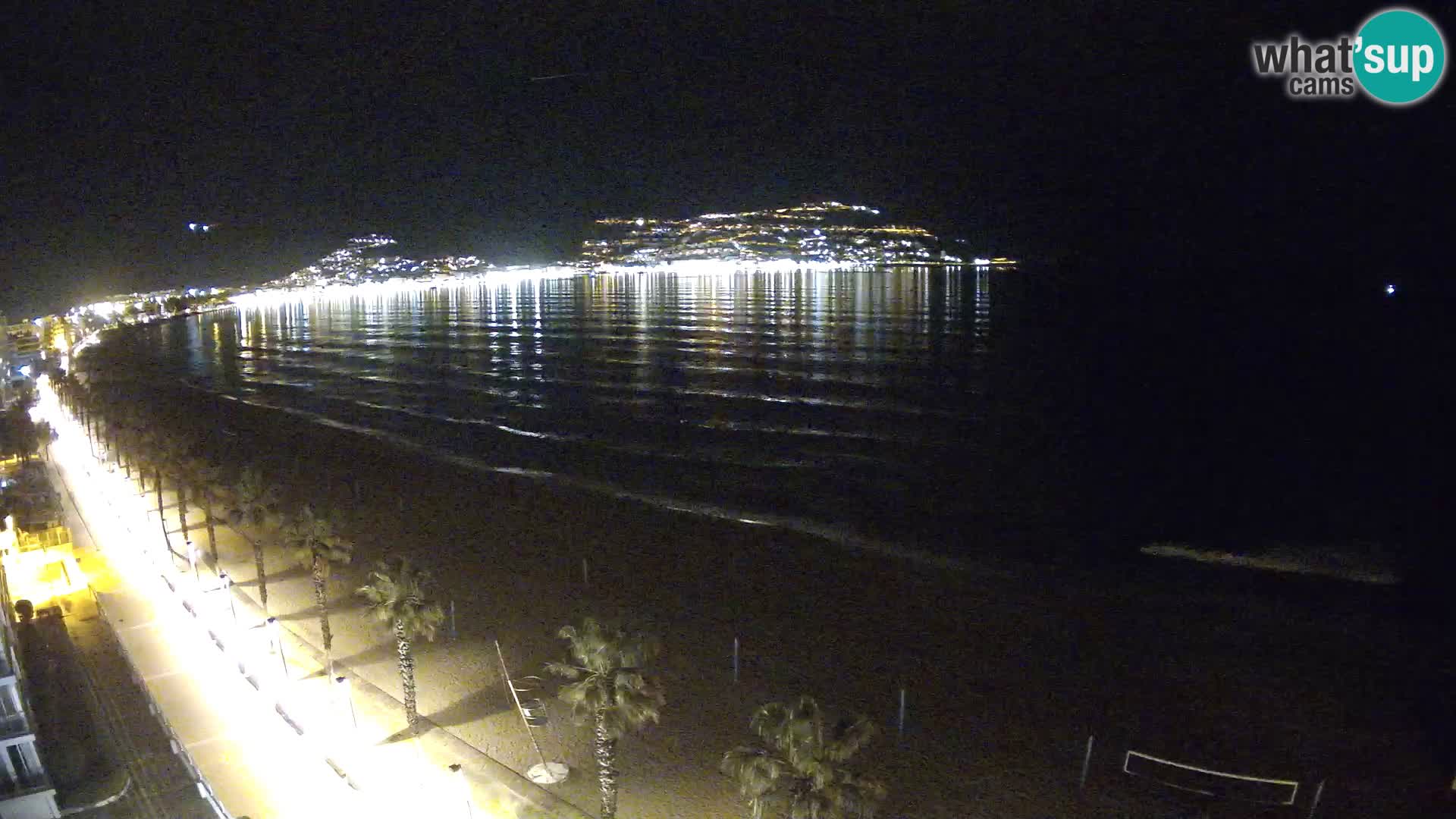 Live Roses Webcam Costa Brava beach view from MonteCarlo Hotel
