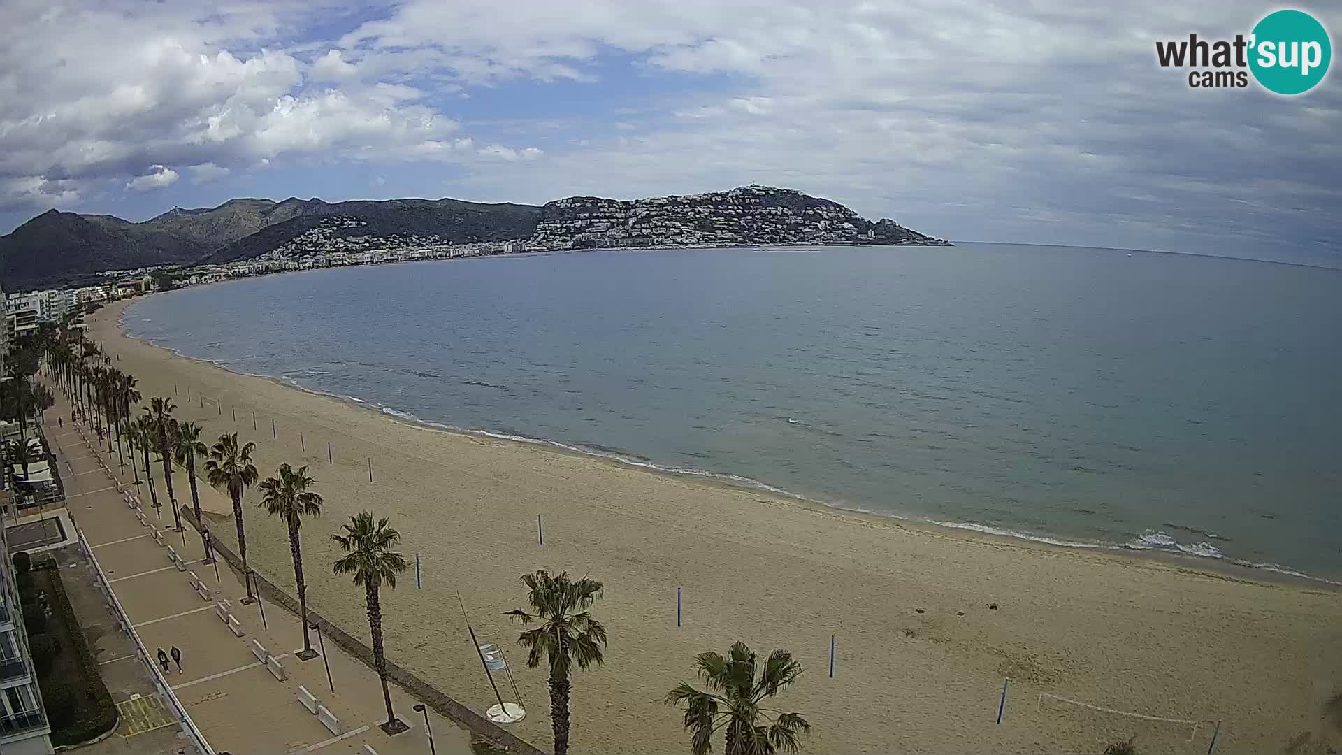 Live Roses Webcam Costa Brava beach view from MonteCarlo Hotel