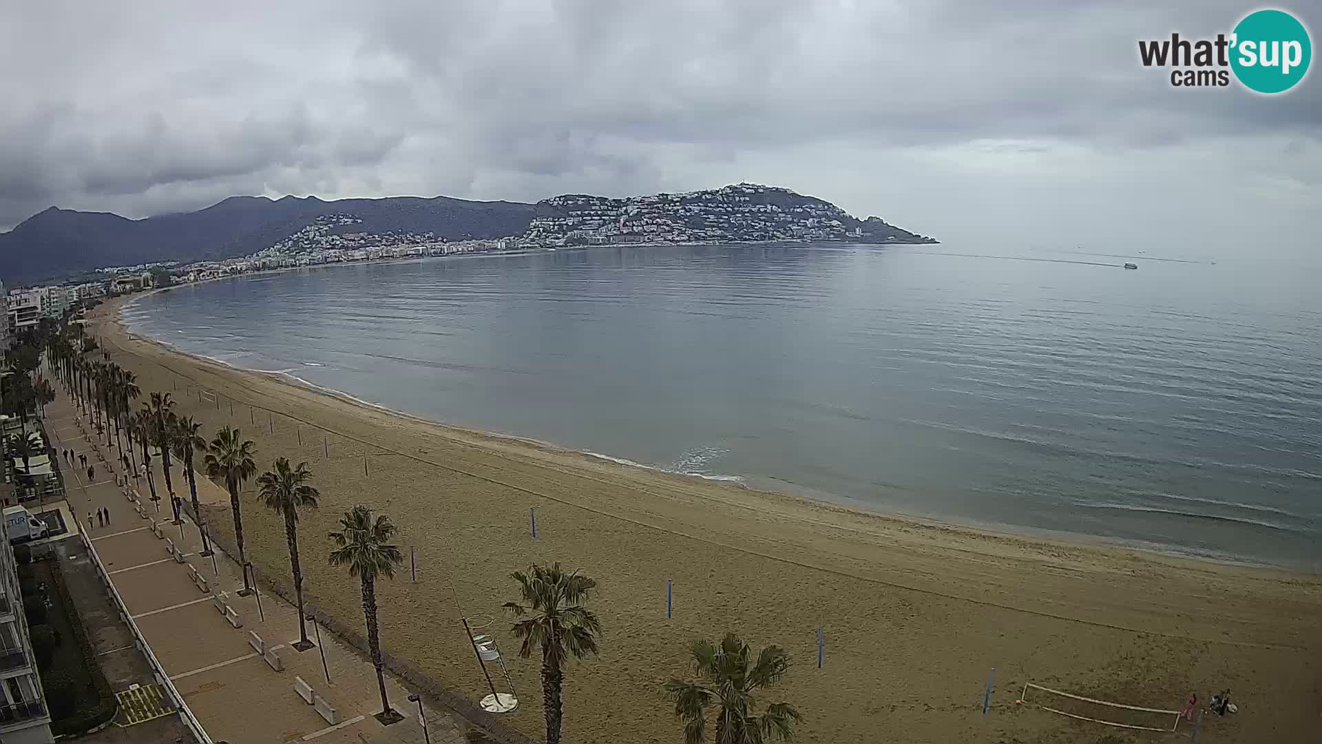 Live Roses Webcam Costa Brava beach view from MonteCarlo Hotel