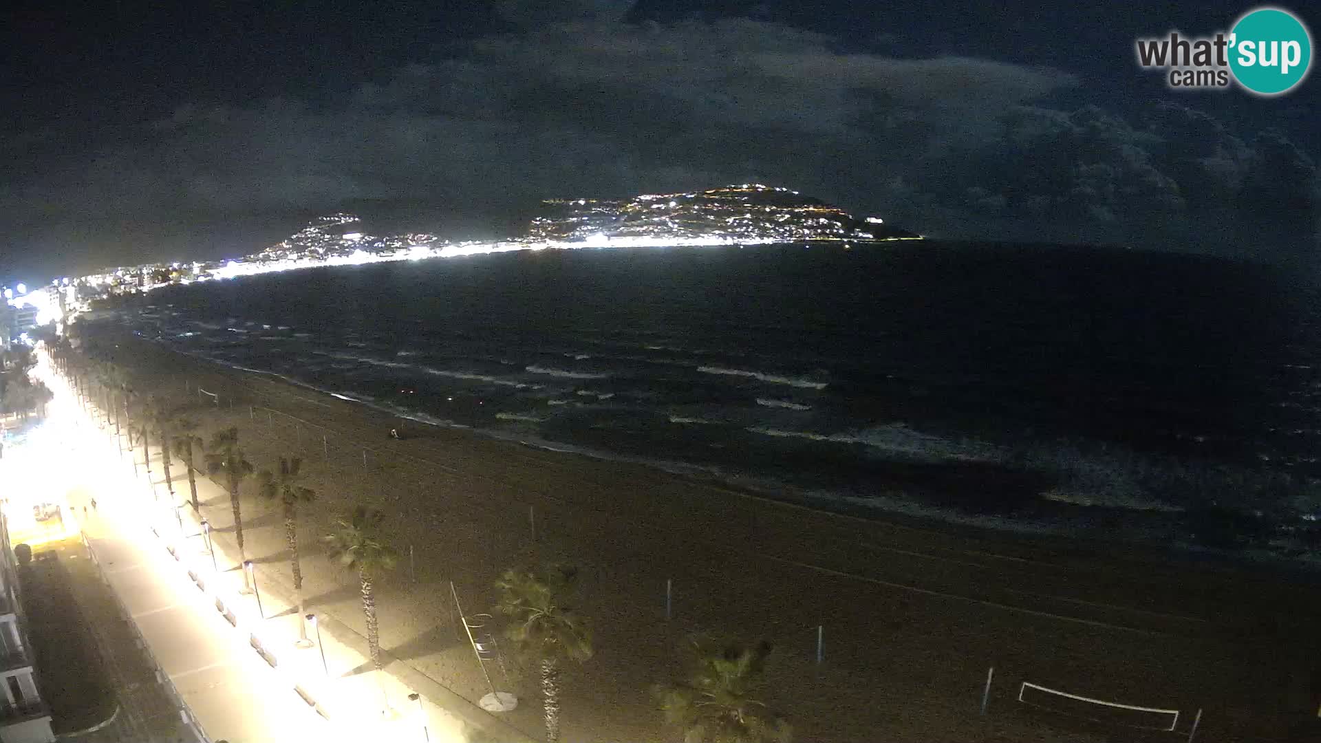Live Roses Webcam Costa Brava beach view from MonteCarlo Hotel