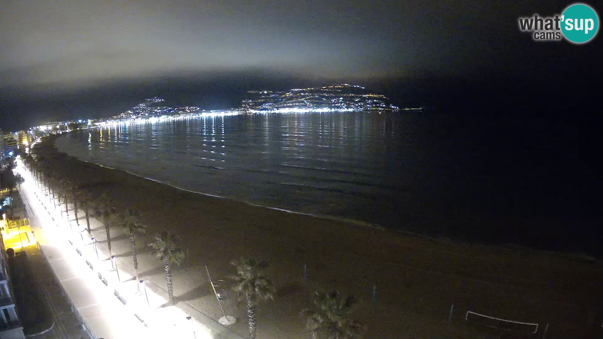 Live Roses Webcam Costa Brava beach view from MonteCarlo Hotel