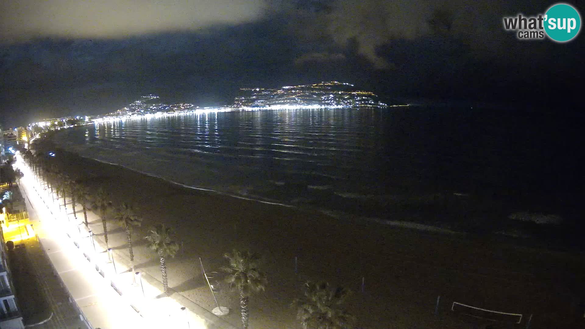 Live Roses Webcam Costa Brava beach view from MonteCarlo Hotel