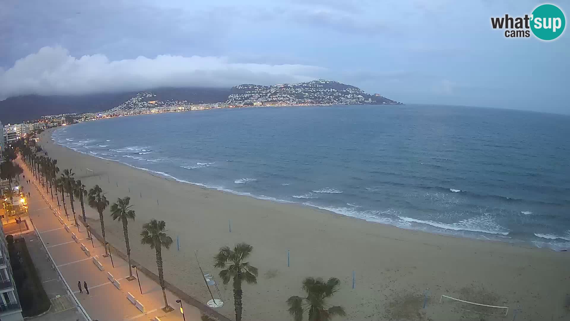 Live Roses Webcam Costa Brava beach view from MonteCarlo Hotel