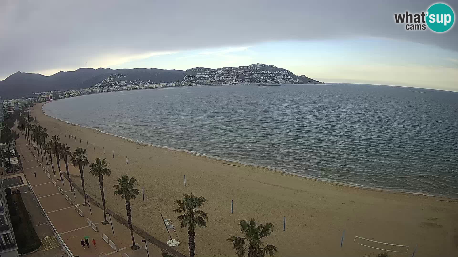 Live Roses Webcam Costa Brava beach view from MonteCarlo Hotel