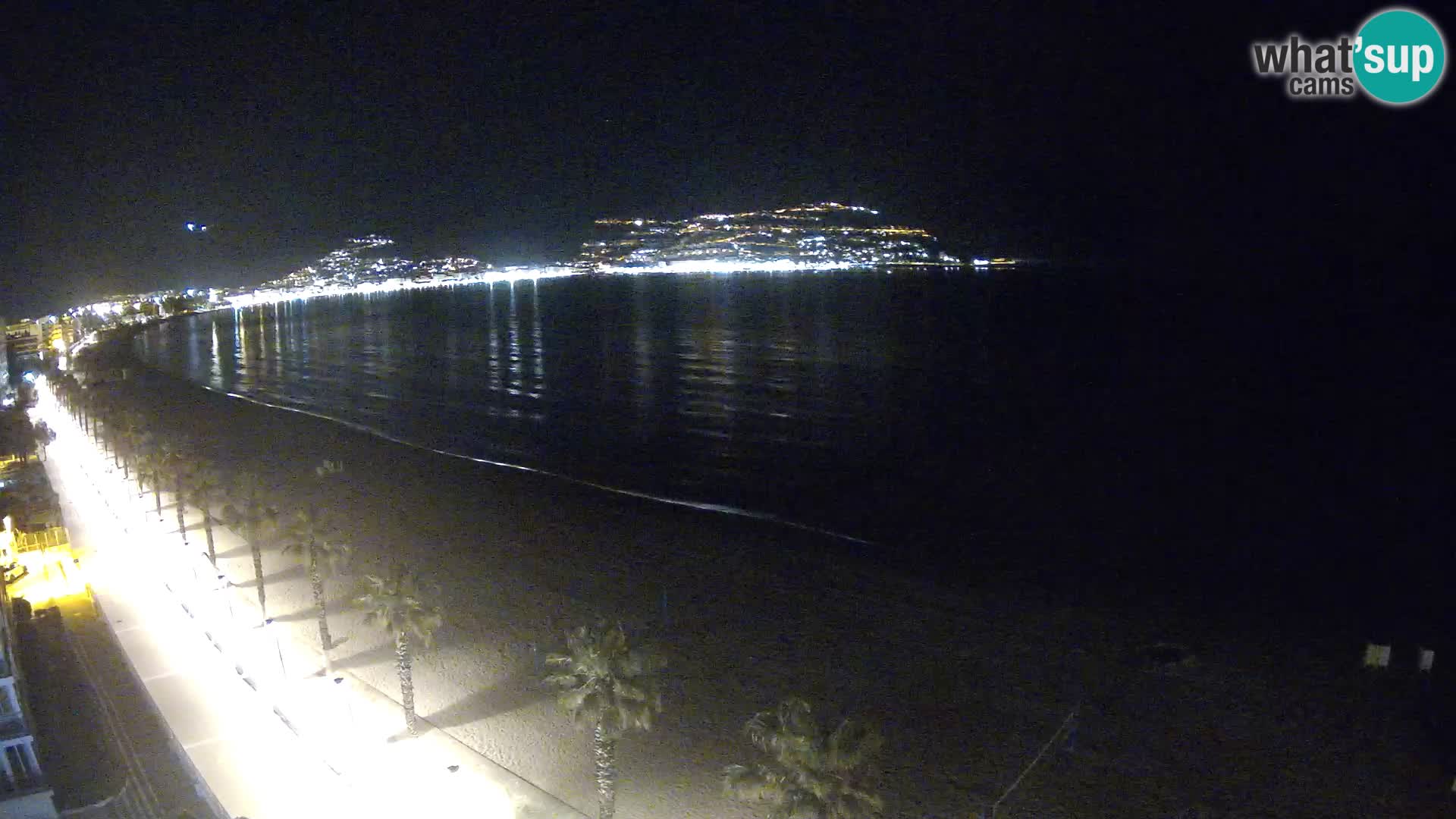 Live Roses Webcam Costa Brava beach view from MonteCarlo Hotel