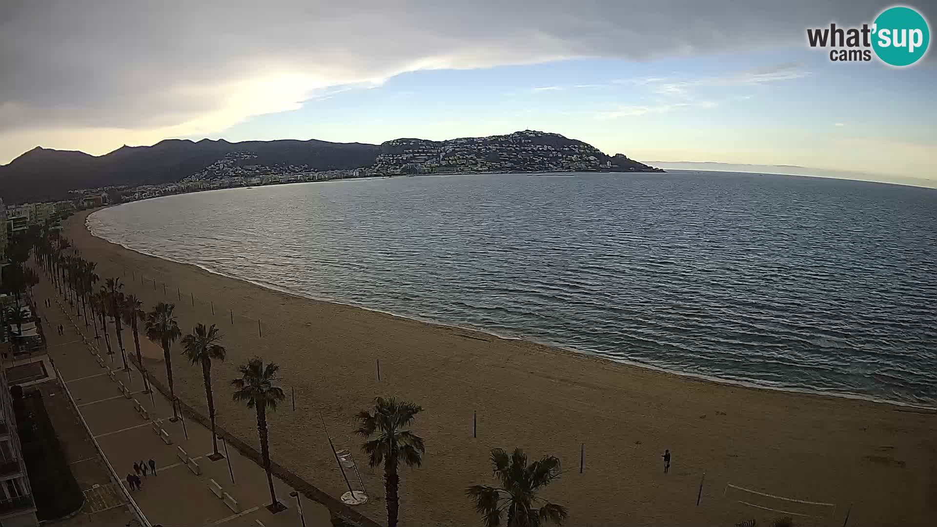 Live Roses Webcam Costa Brava beach view from MonteCarlo Hotel