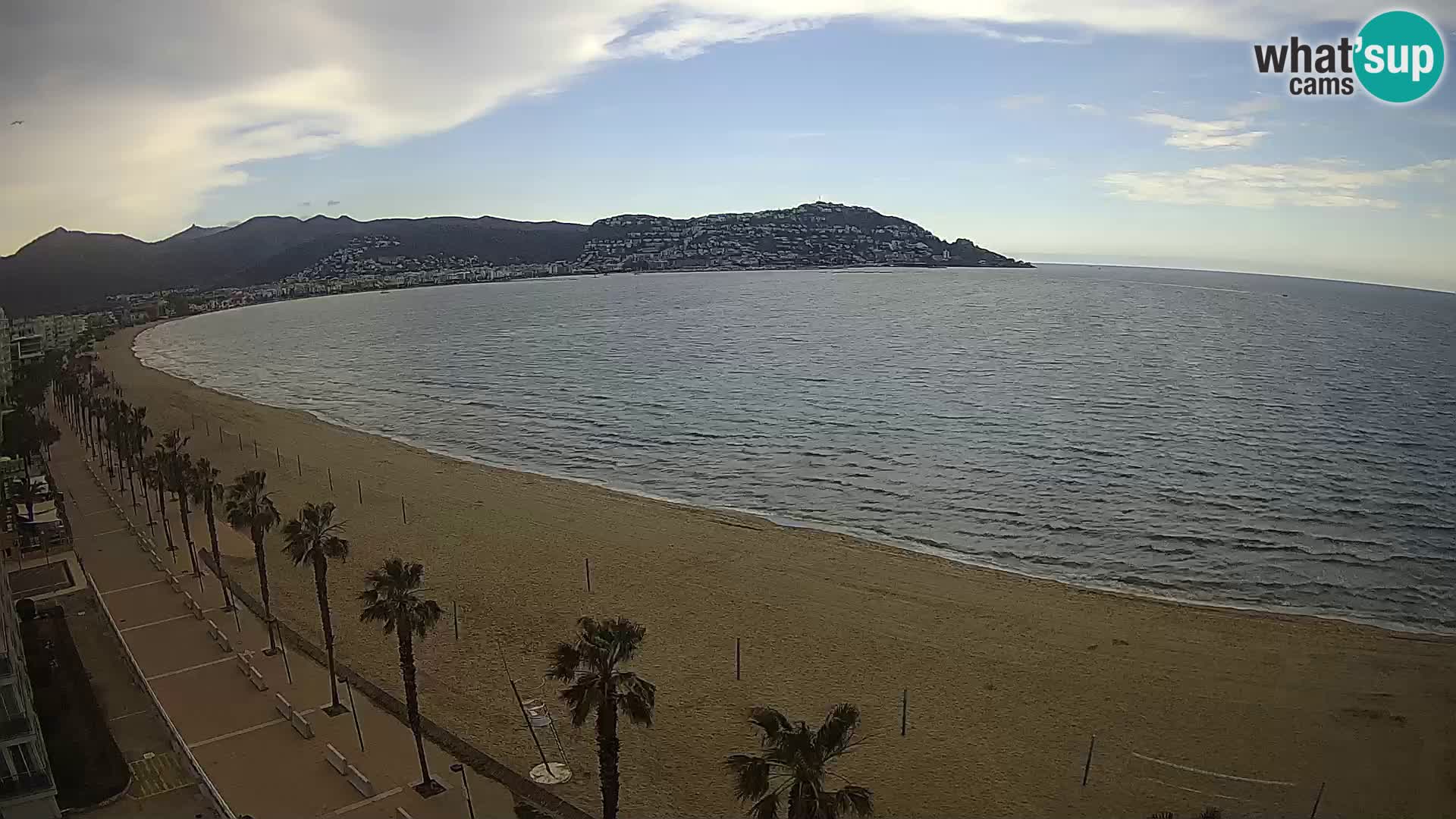 Live Roses Webcam Costa Brava beach view from MonteCarlo Hotel