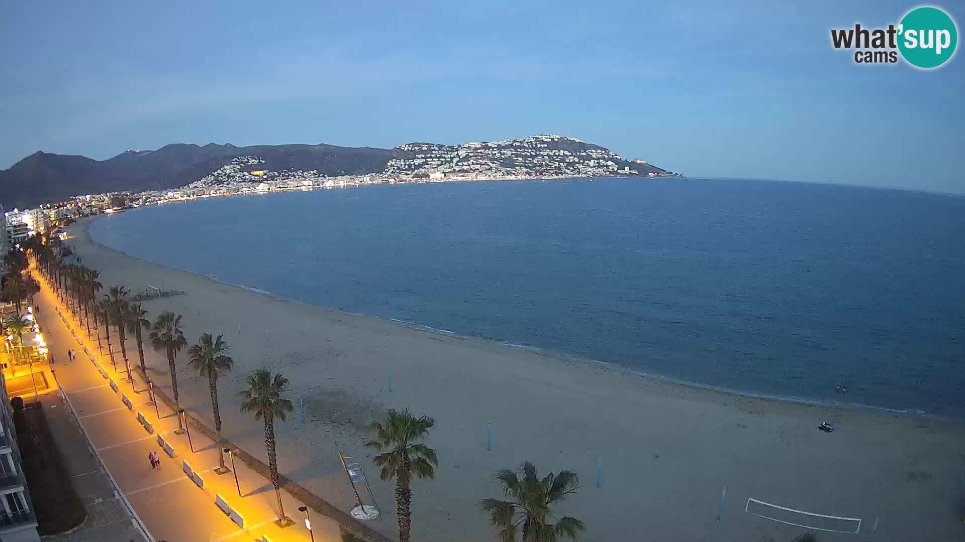 Live Roses Webcam Costa Brava beach view from MonteCarlo Hotel