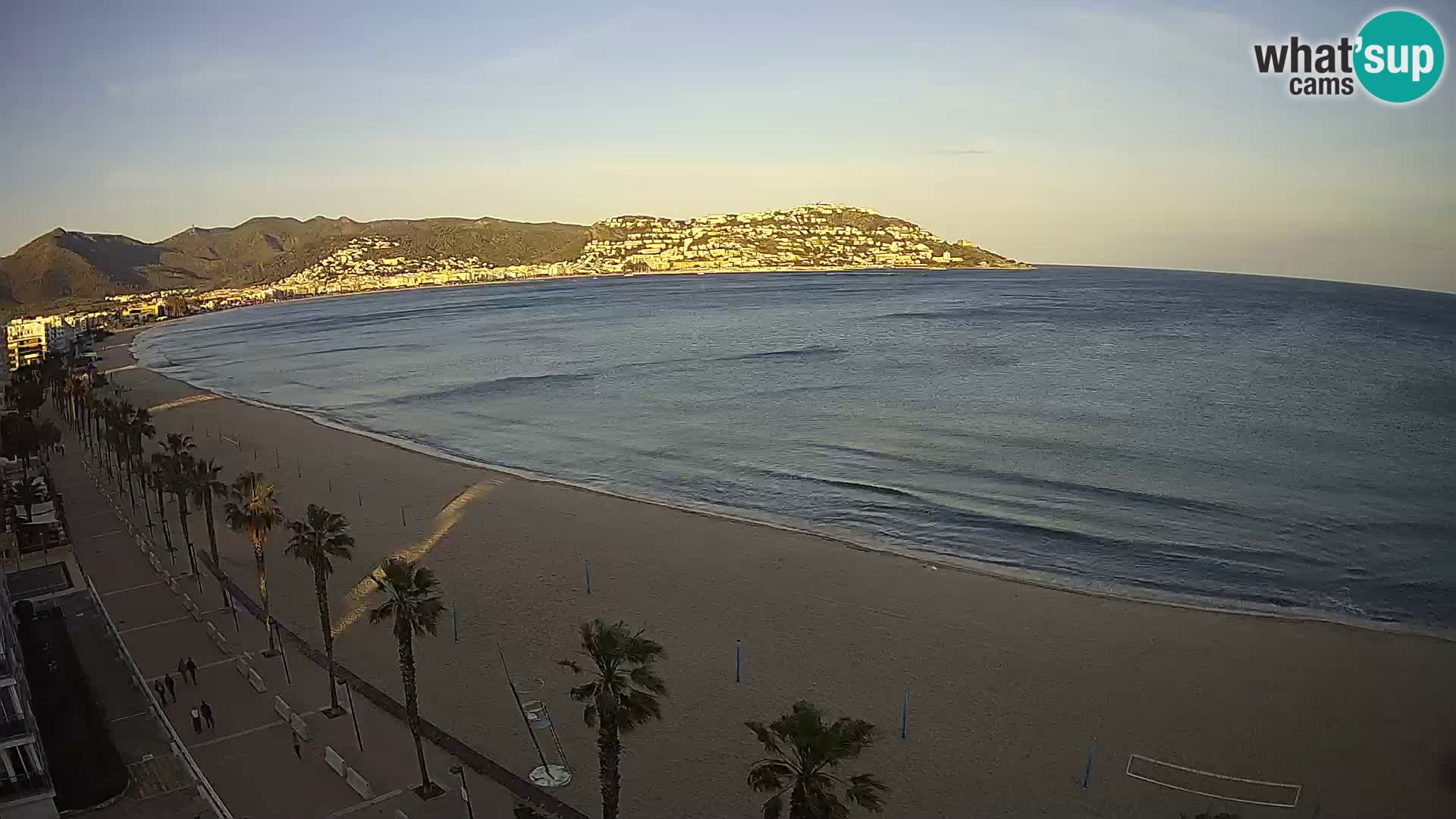 Live Roses Webcam Costa Brava beach view from MonteCarlo Hotel