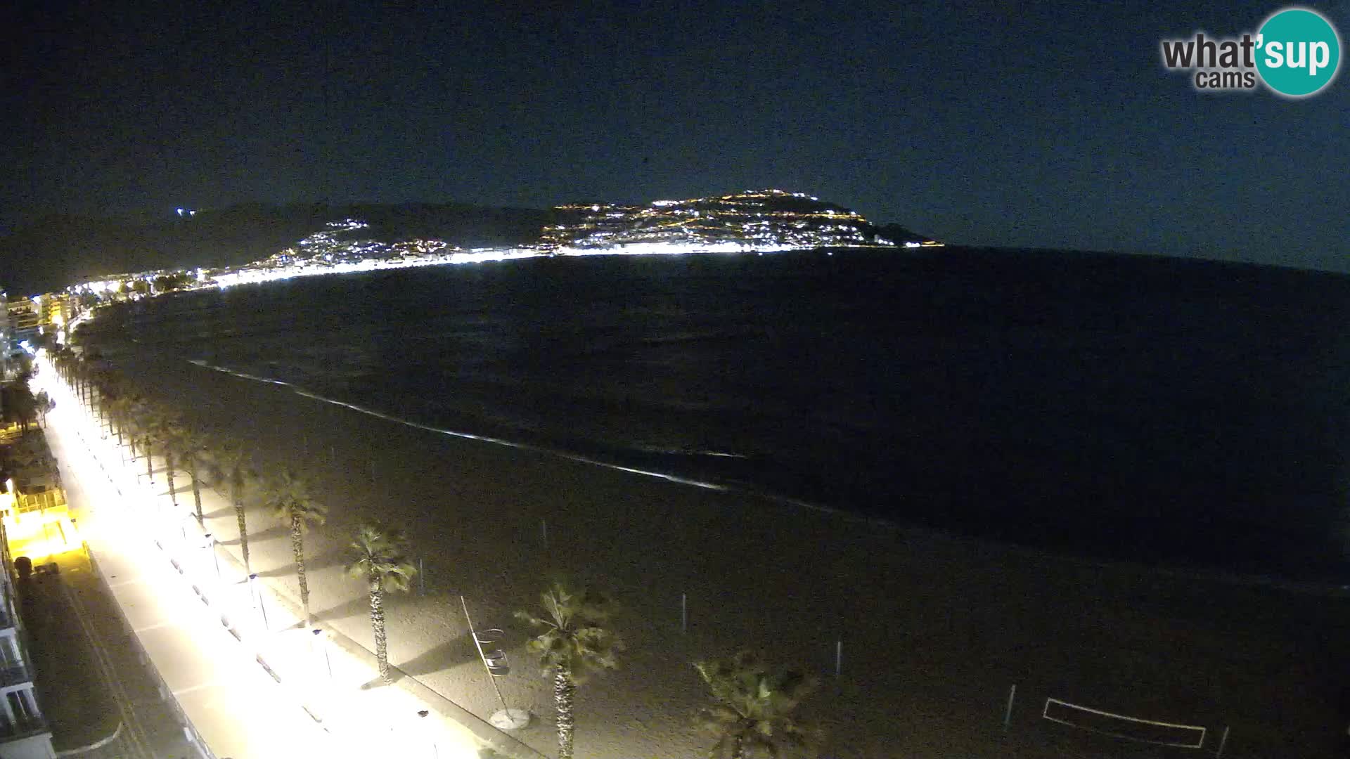 Live Roses Webcam Costa Brava beach view from MonteCarlo Hotel