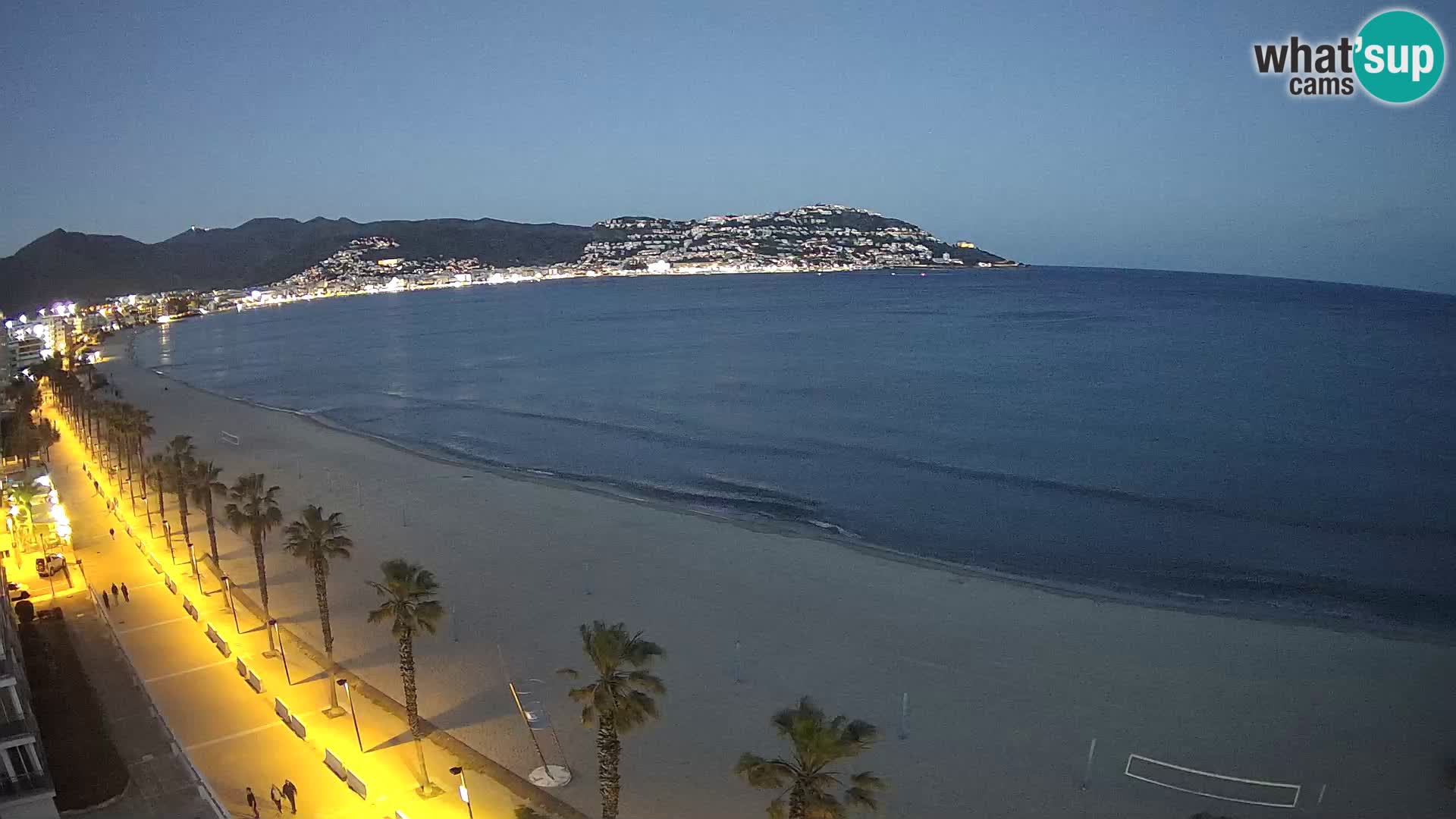 Live Roses Webcam Costa Brava beach view from MonteCarlo Hotel