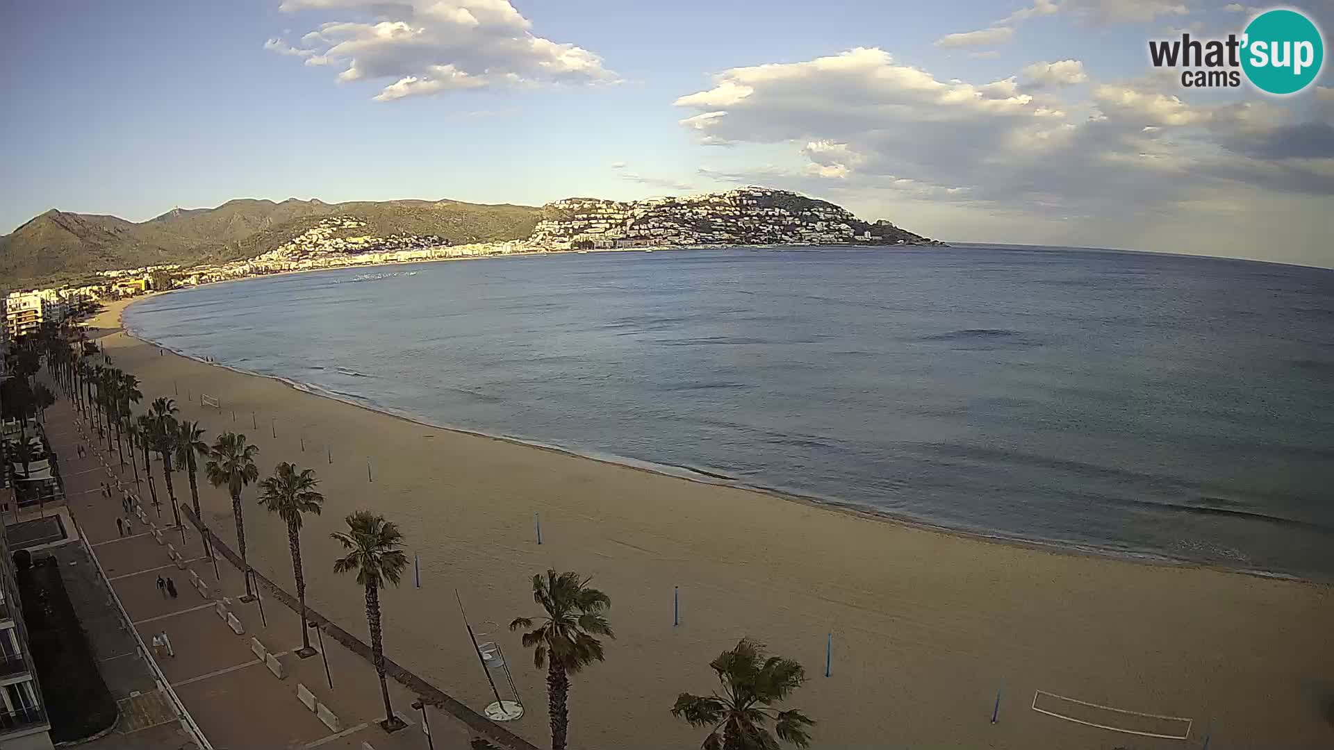 Live Roses Webcam Costa Brava beach view from MonteCarlo Hotel