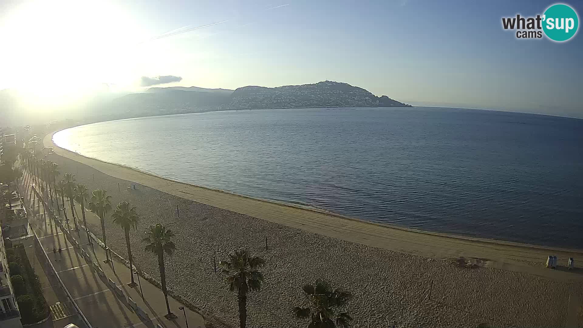 Live Roses Webcam Costa Brava beach view from MonteCarlo Hotel