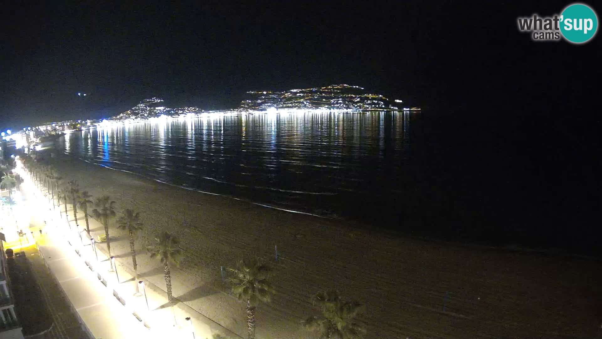 Live Roses Webcam Costa Brava beach view from MonteCarlo Hotel