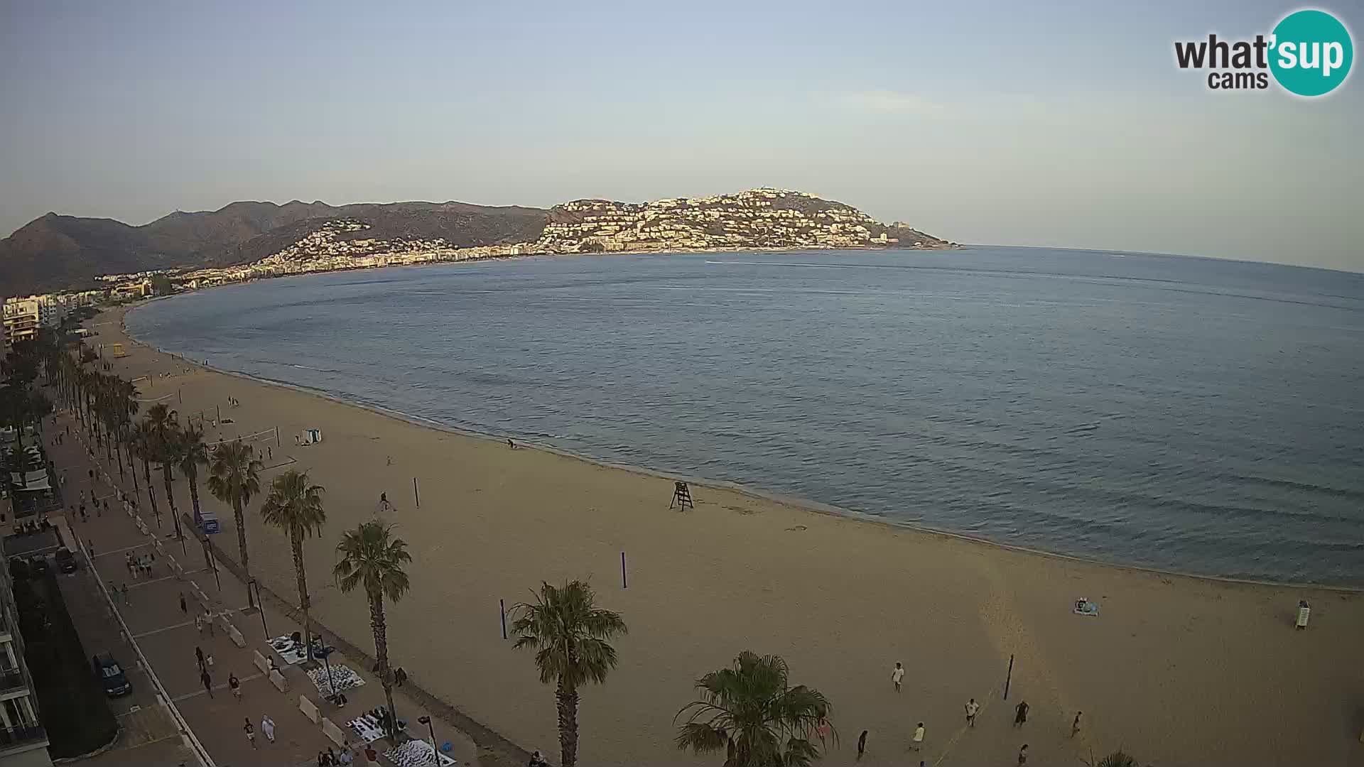 Live Roses Webcam Costa Brava beach view from MonteCarlo Hotel