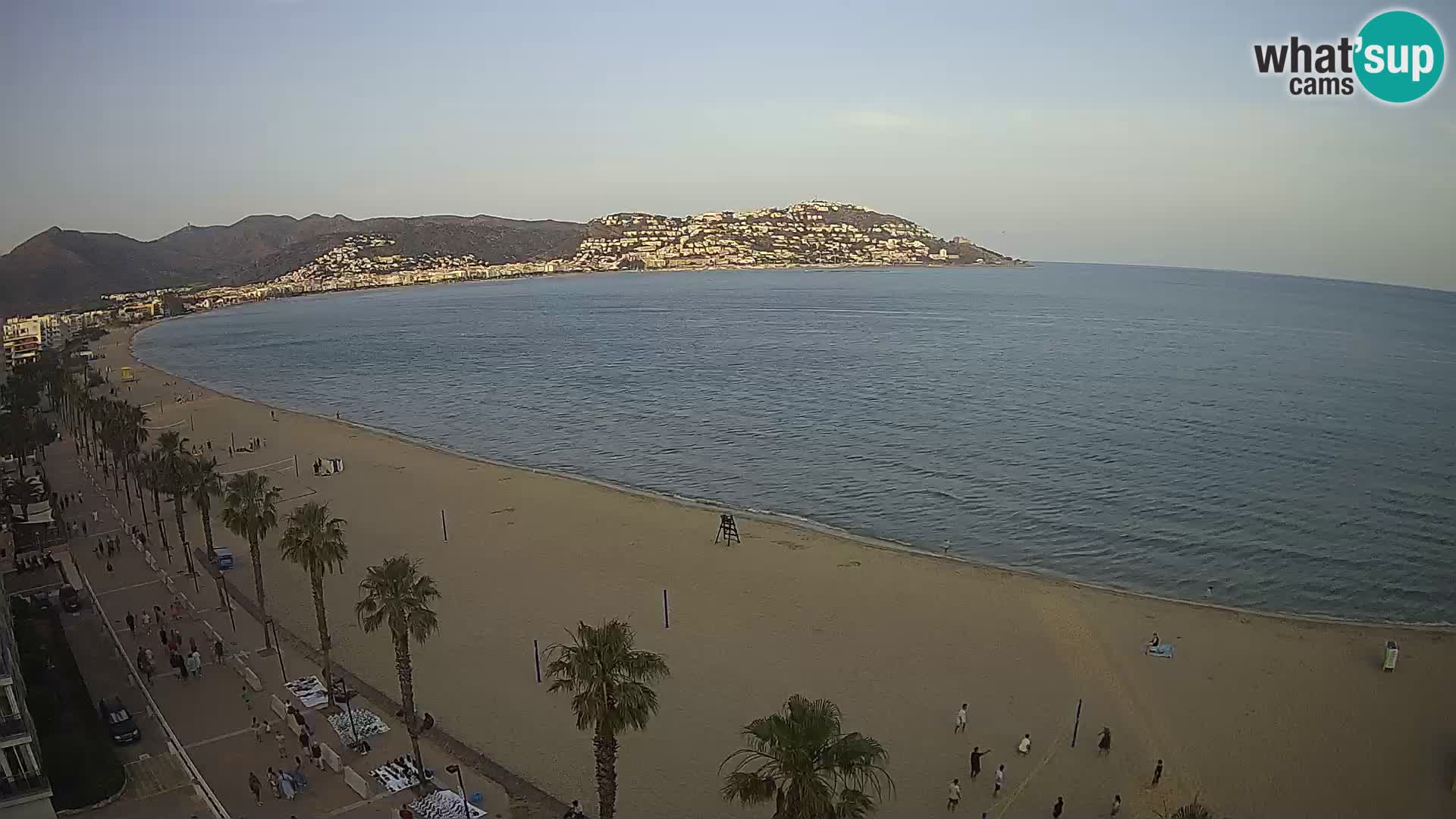 Live Roses Webcam Costa Brava beach view from MonteCarlo Hotel
