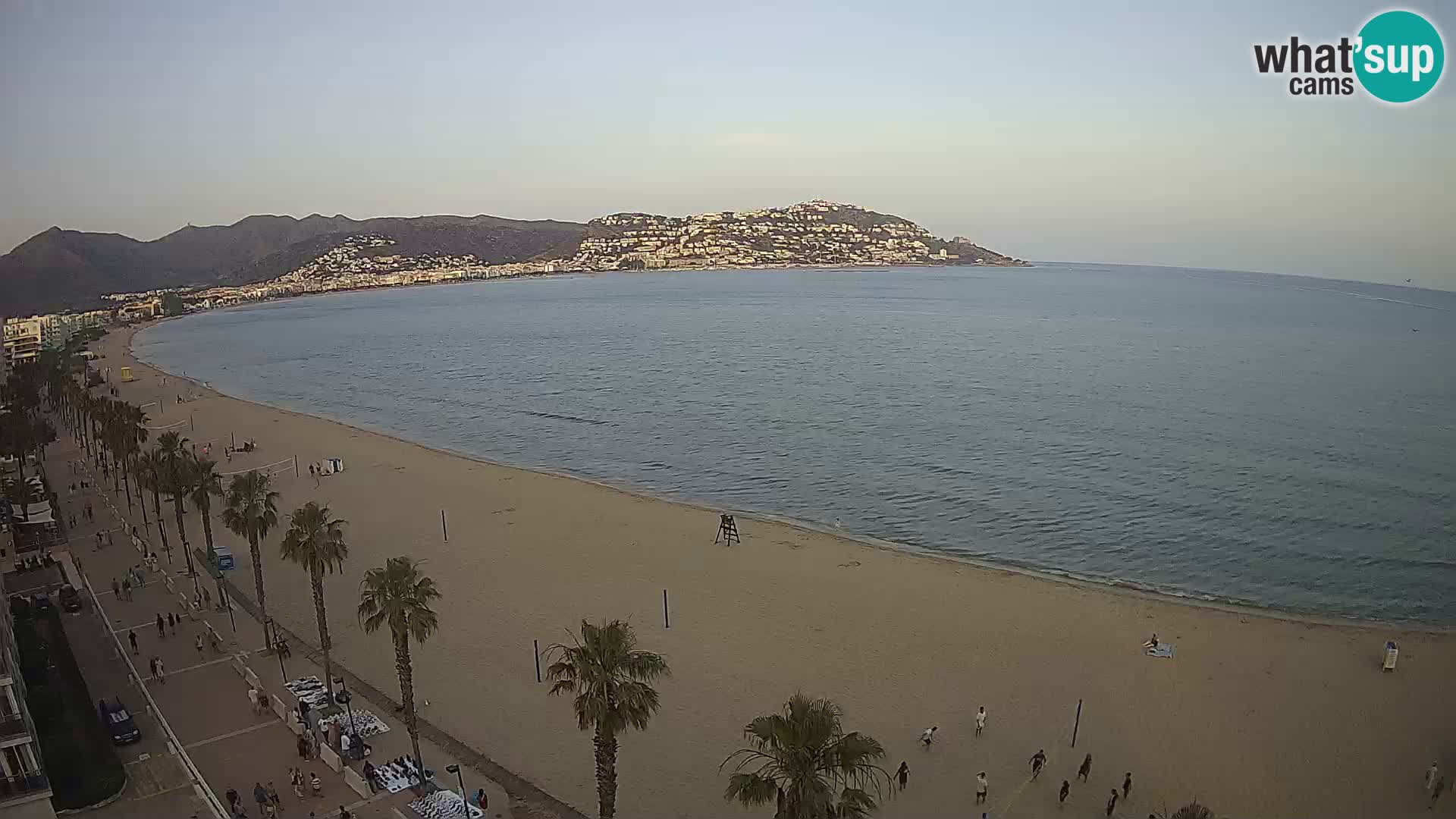 Live Roses Webcam Costa Brava beach view from MonteCarlo Hotel