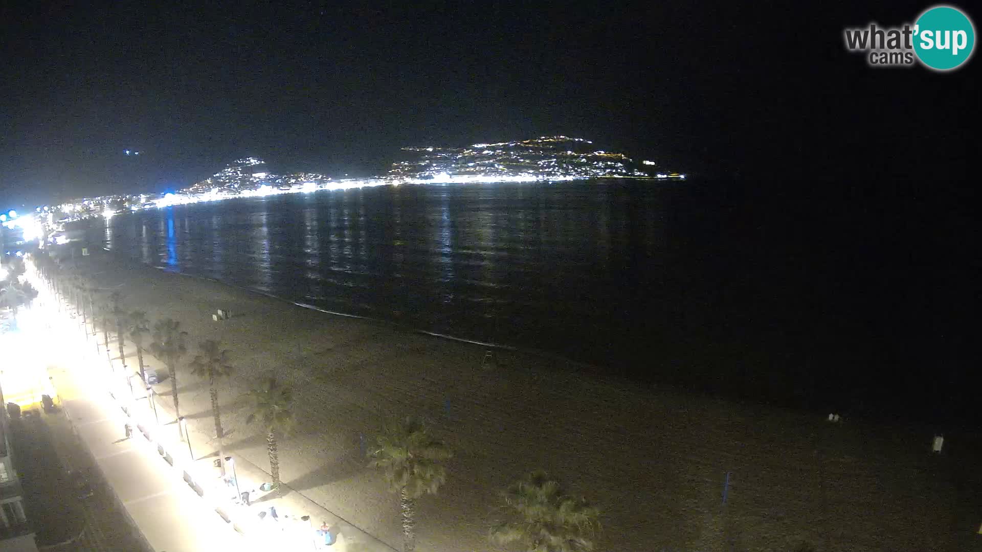 Live Roses Webcam Costa Brava beach view from MonteCarlo Hotel