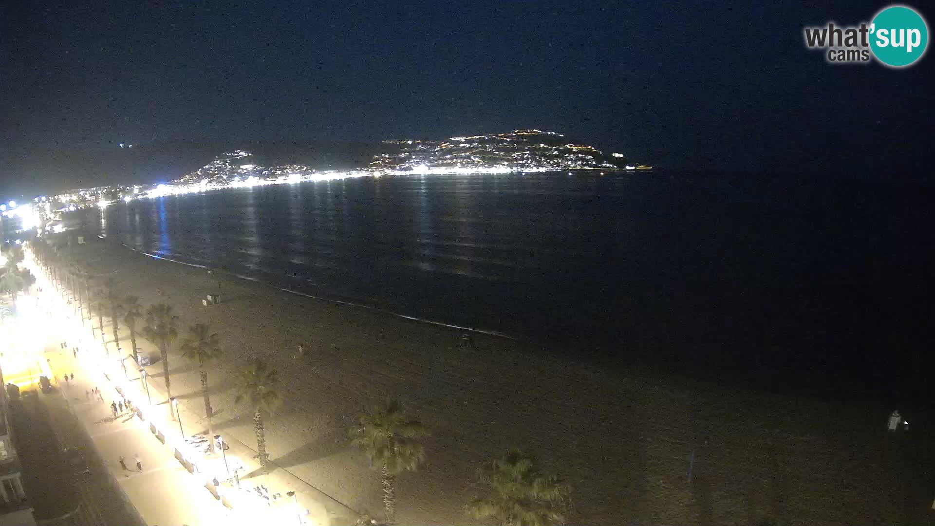 Live Roses Webcam Costa Brava beach view from MonteCarlo Hotel
