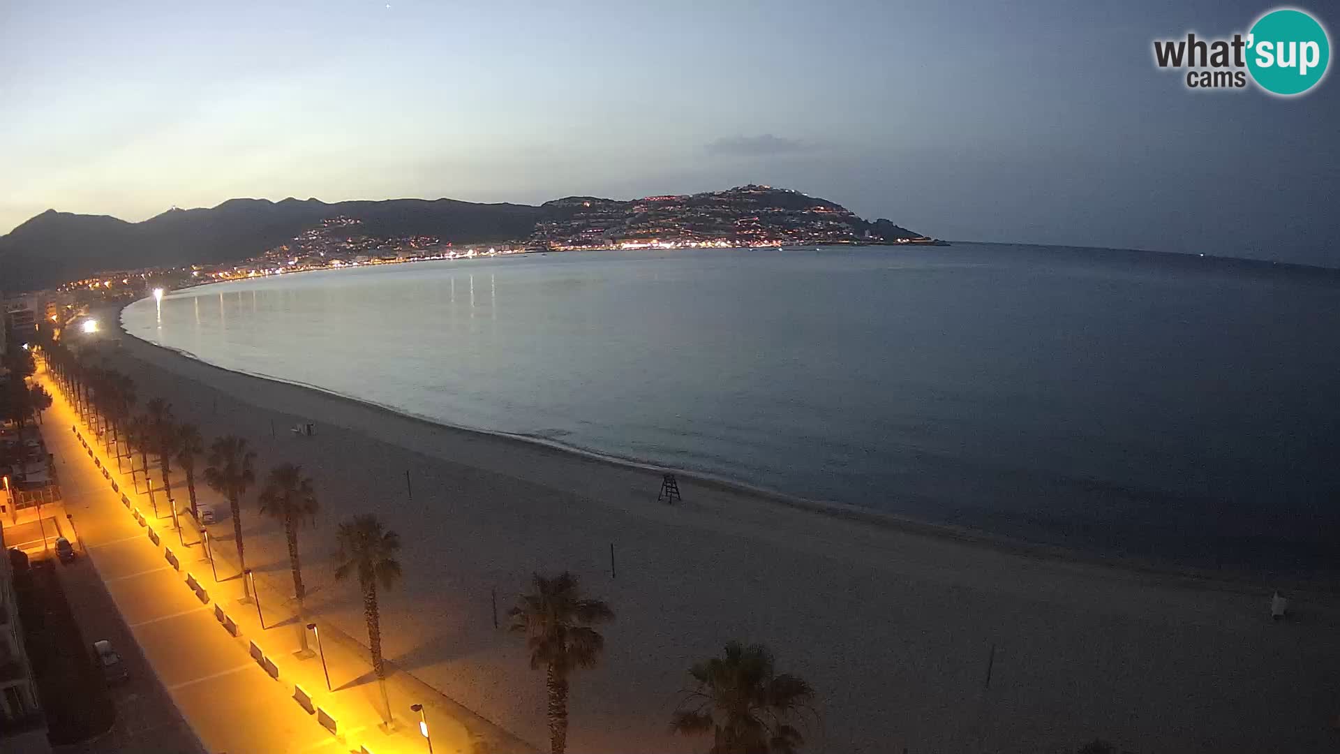 Live Roses Webcam Costa Brava beach view from MonteCarlo Hotel