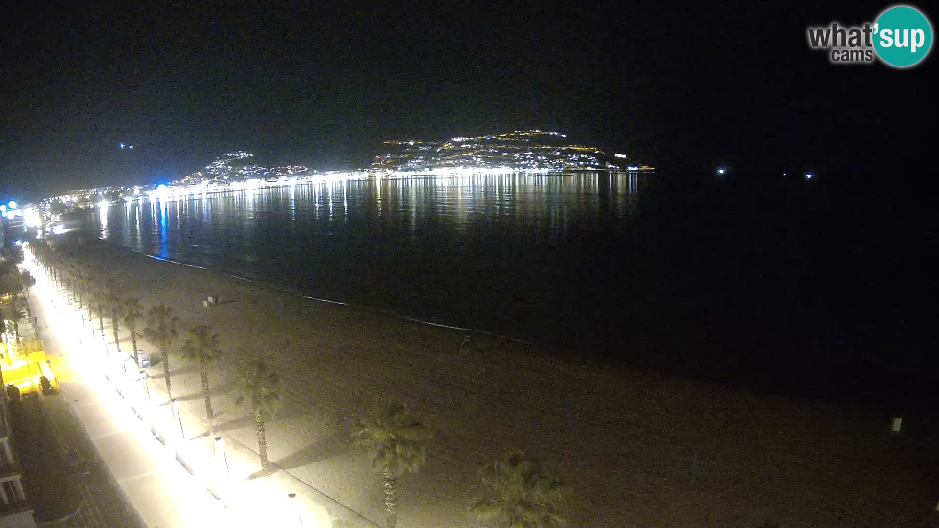 Live Roses Webcam Costa Brava beach view from MonteCarlo Hotel