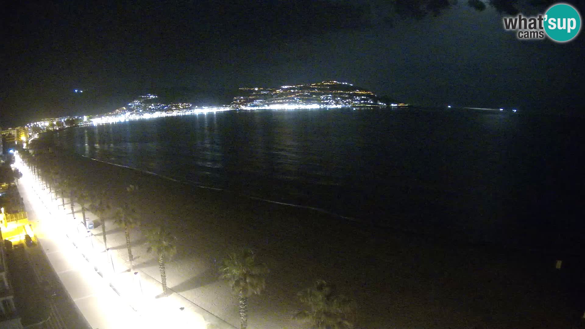 Live Roses Webcam Costa Brava beach view from MonteCarlo Hotel