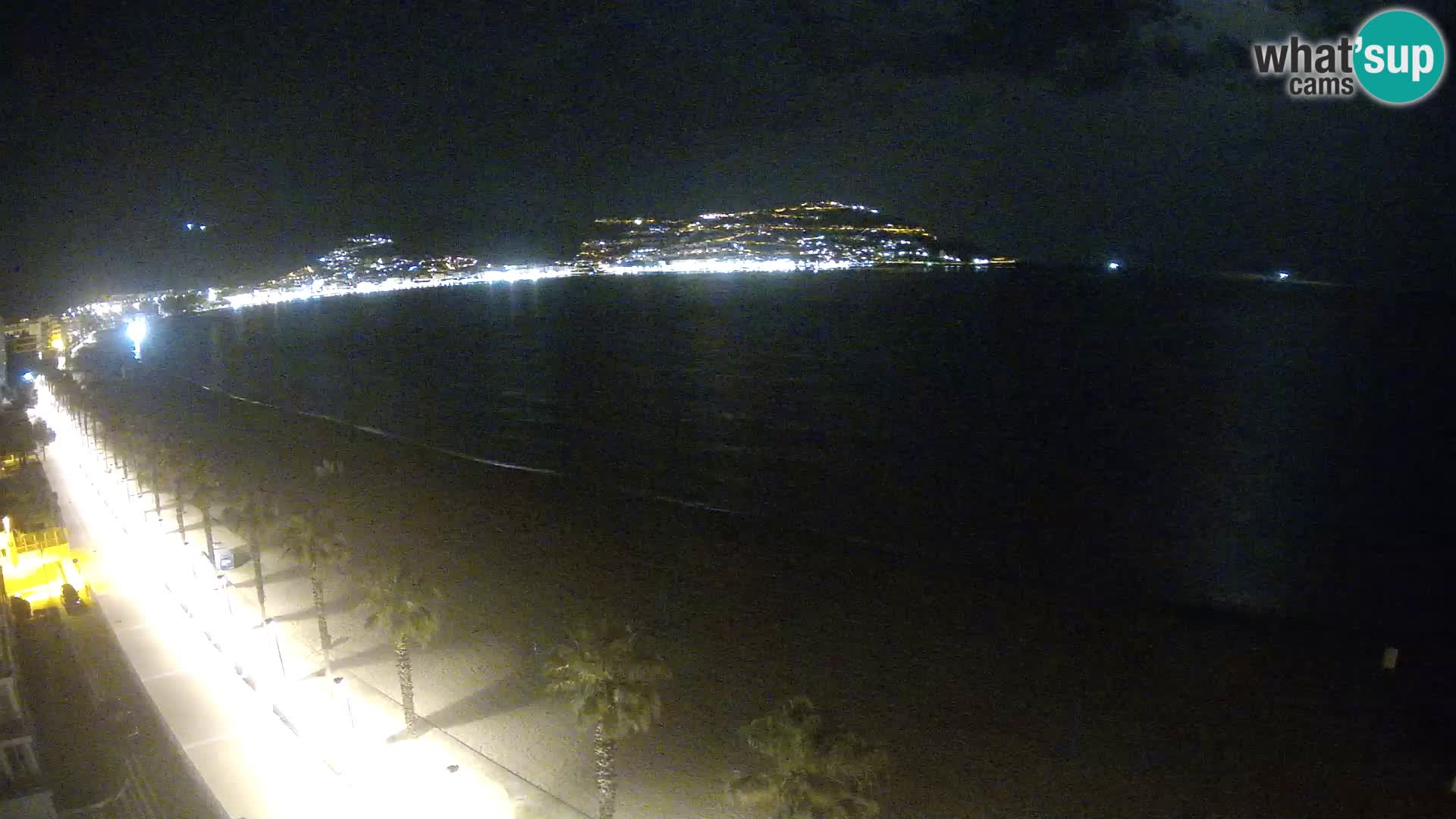 Live Roses Webcam Costa Brava beach view from MonteCarlo Hotel