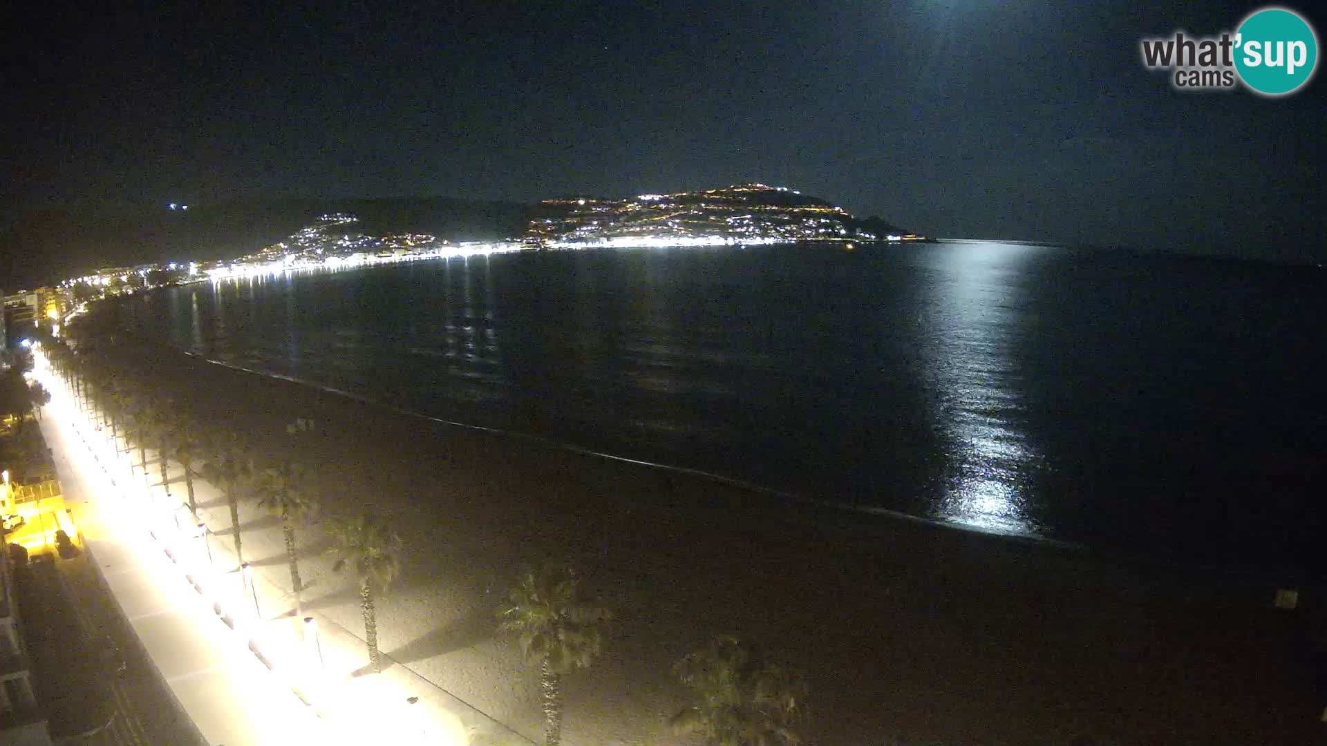 Live Roses Webcam Costa Brava beach view from MonteCarlo Hotel