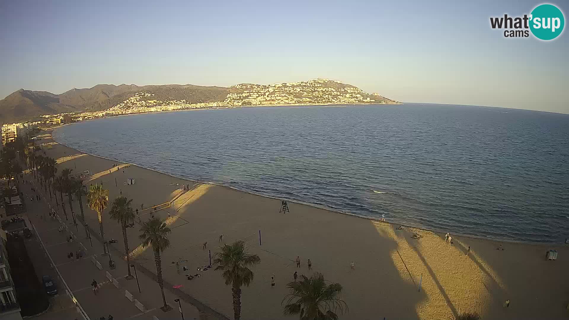 Live Roses Webcam Costa Brava beach view from MonteCarlo Hotel