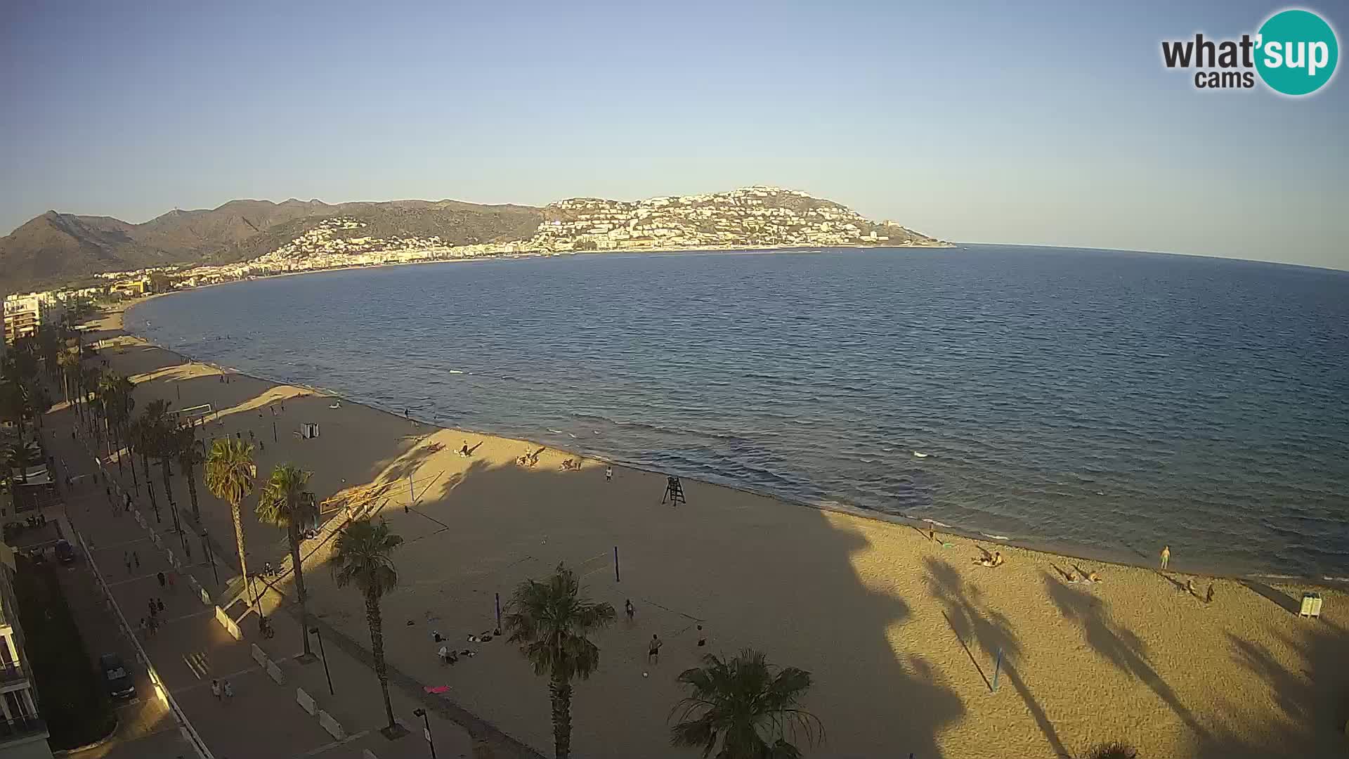 Live Roses Webcam Costa Brava beach view from MonteCarlo Hotel