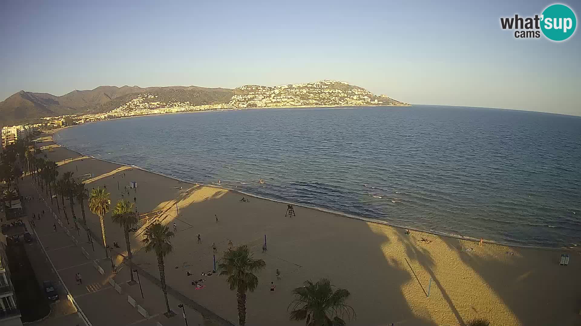 Live Roses Webcam Costa Brava beach view from MonteCarlo Hotel