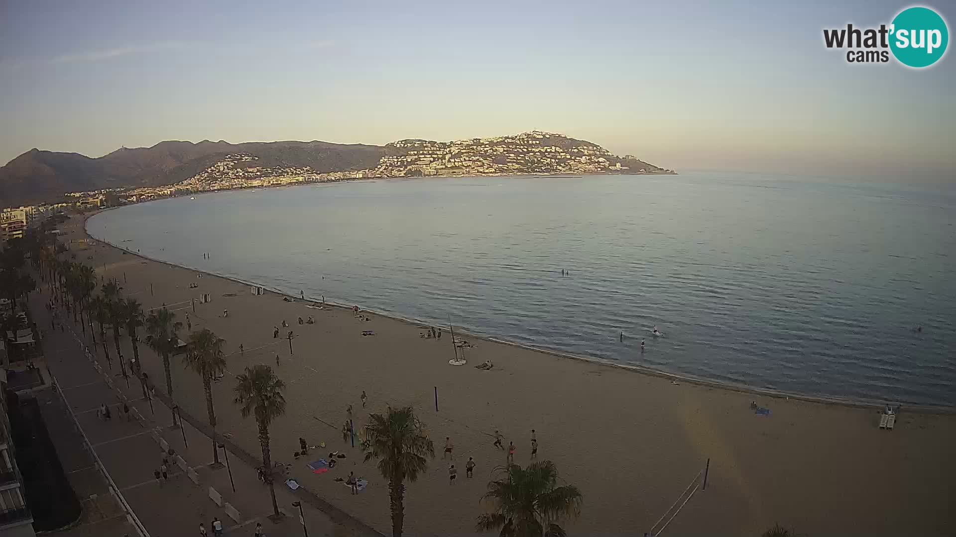 Live Roses Webcam Costa Brava beach view from MonteCarlo Hotel
