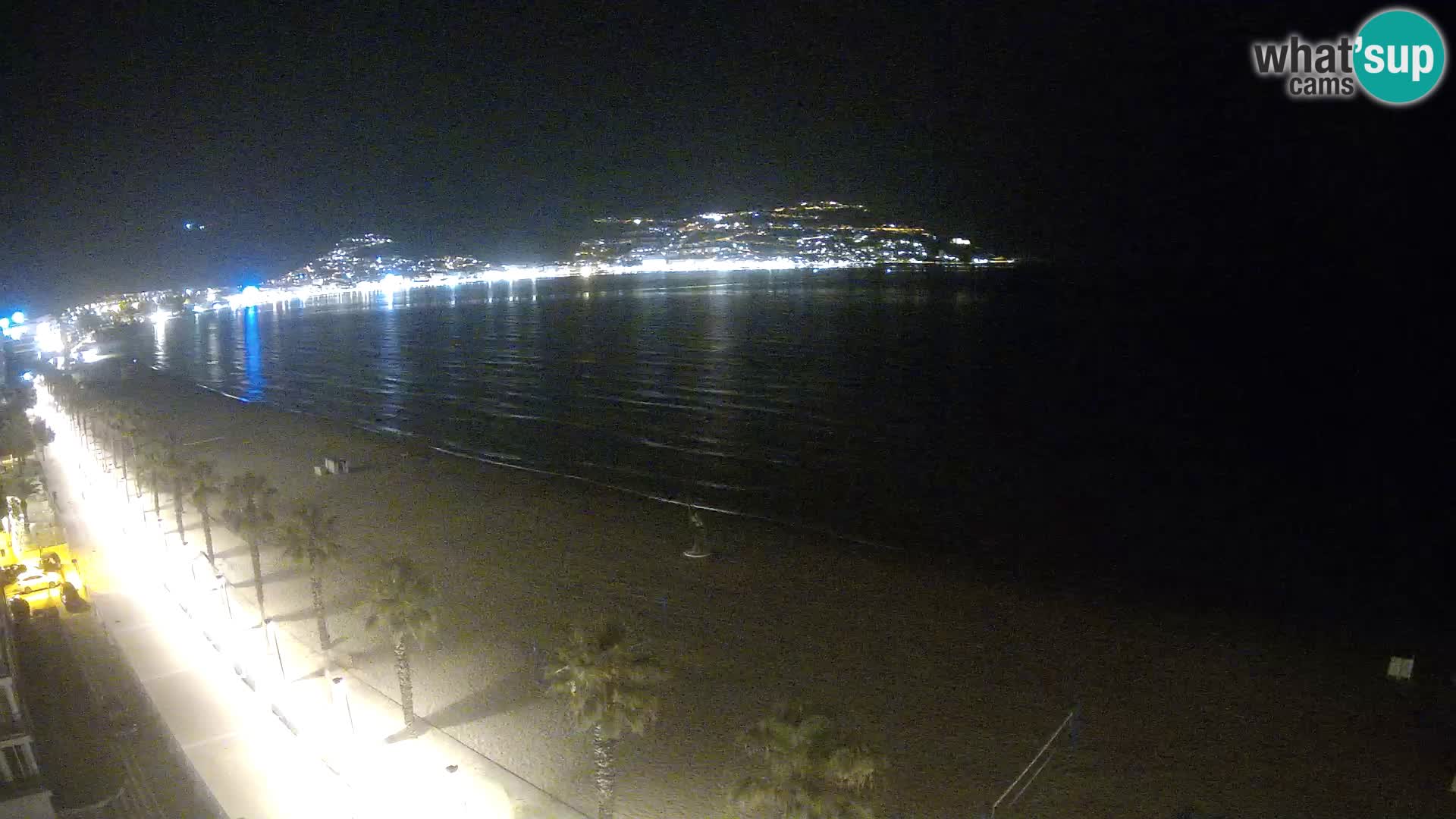 Live Roses Webcam Costa Brava beach view from MonteCarlo Hotel
