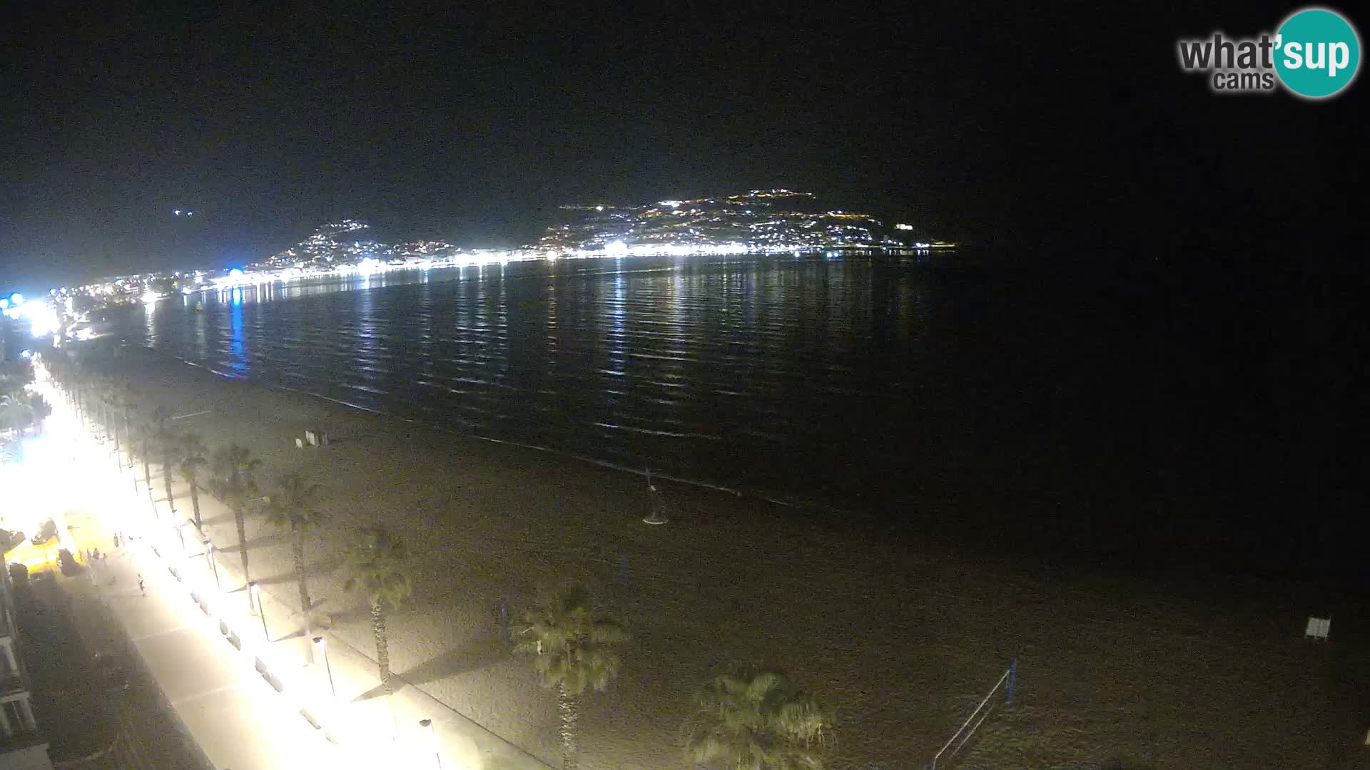 Live Roses Webcam Costa Brava beach view from MonteCarlo Hotel