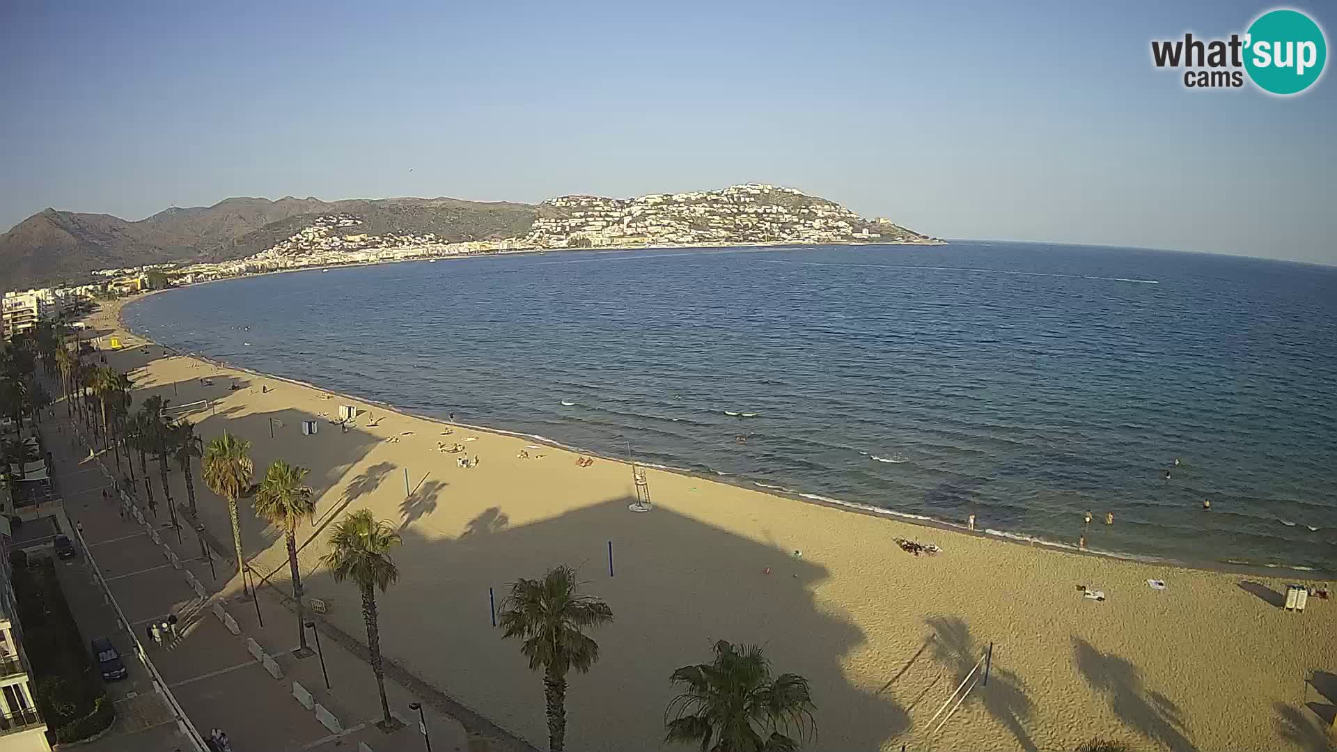 Live Roses Webcam Costa Brava beach view from MonteCarlo Hotel