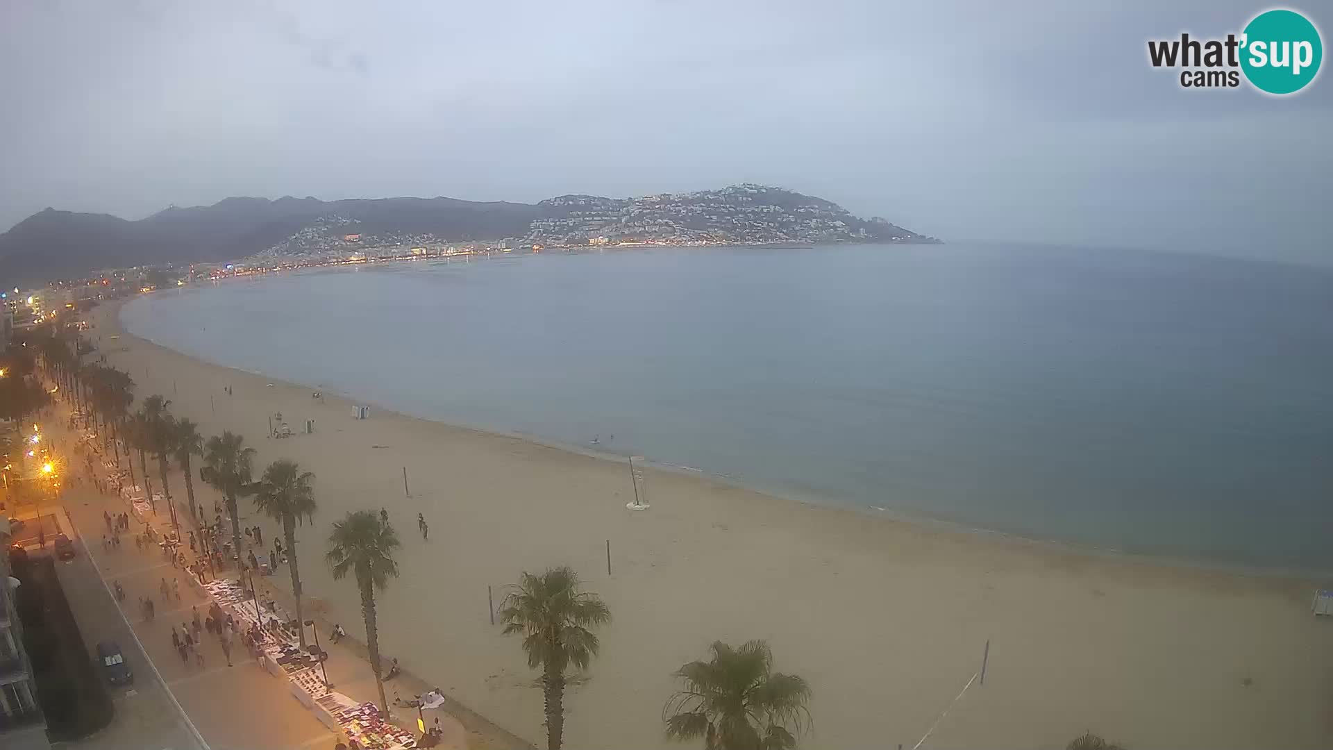Live Roses Webcam Costa Brava beach view from MonteCarlo Hotel