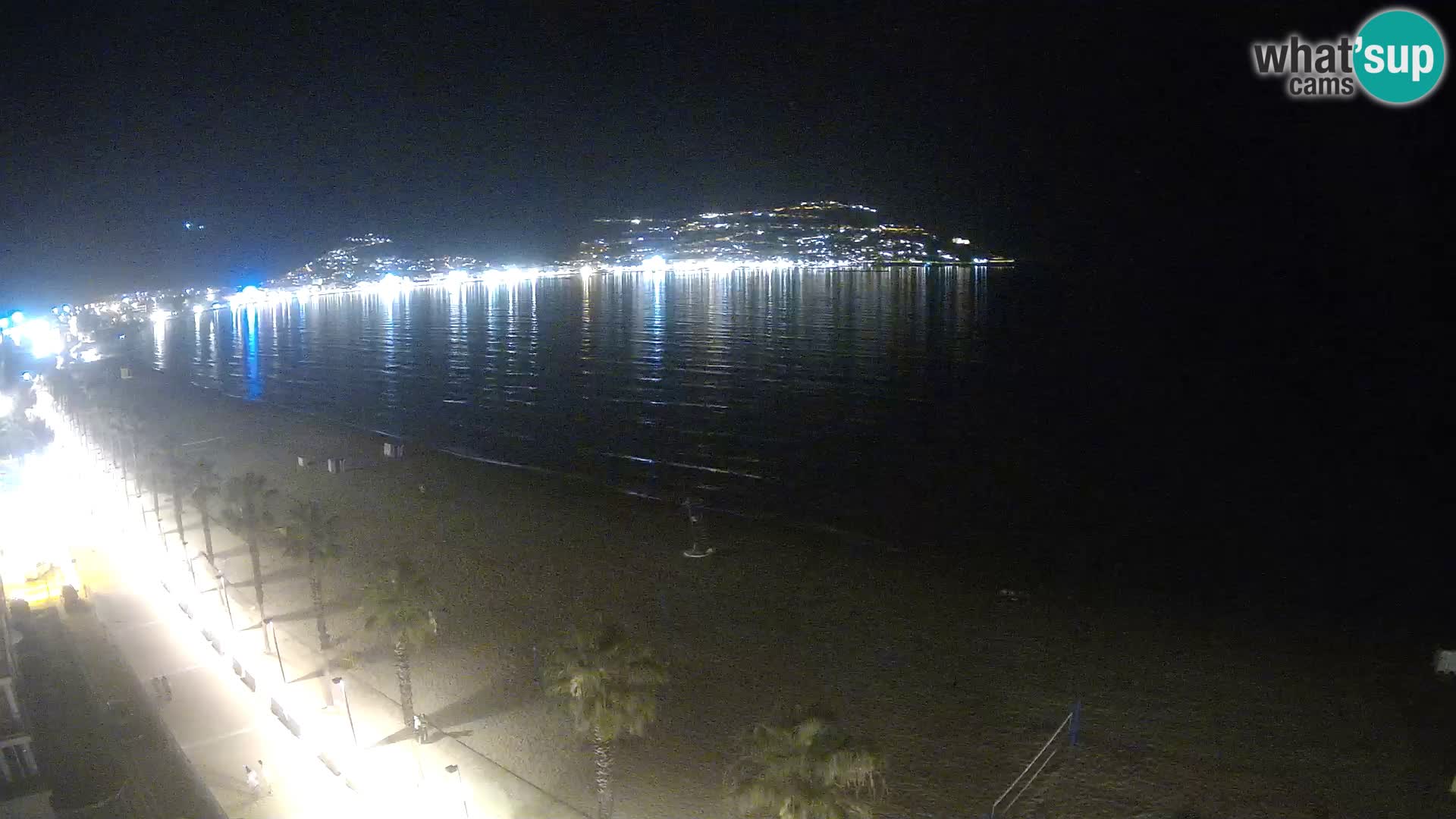 Live Roses Webcam Costa Brava beach view from MonteCarlo Hotel