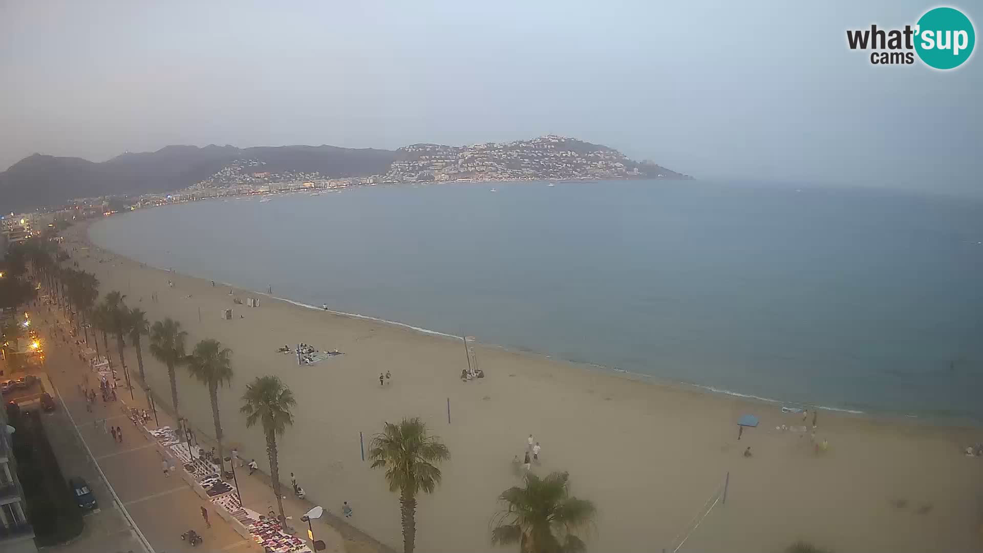 Live Roses Webcam Costa Brava beach view from MonteCarlo Hotel