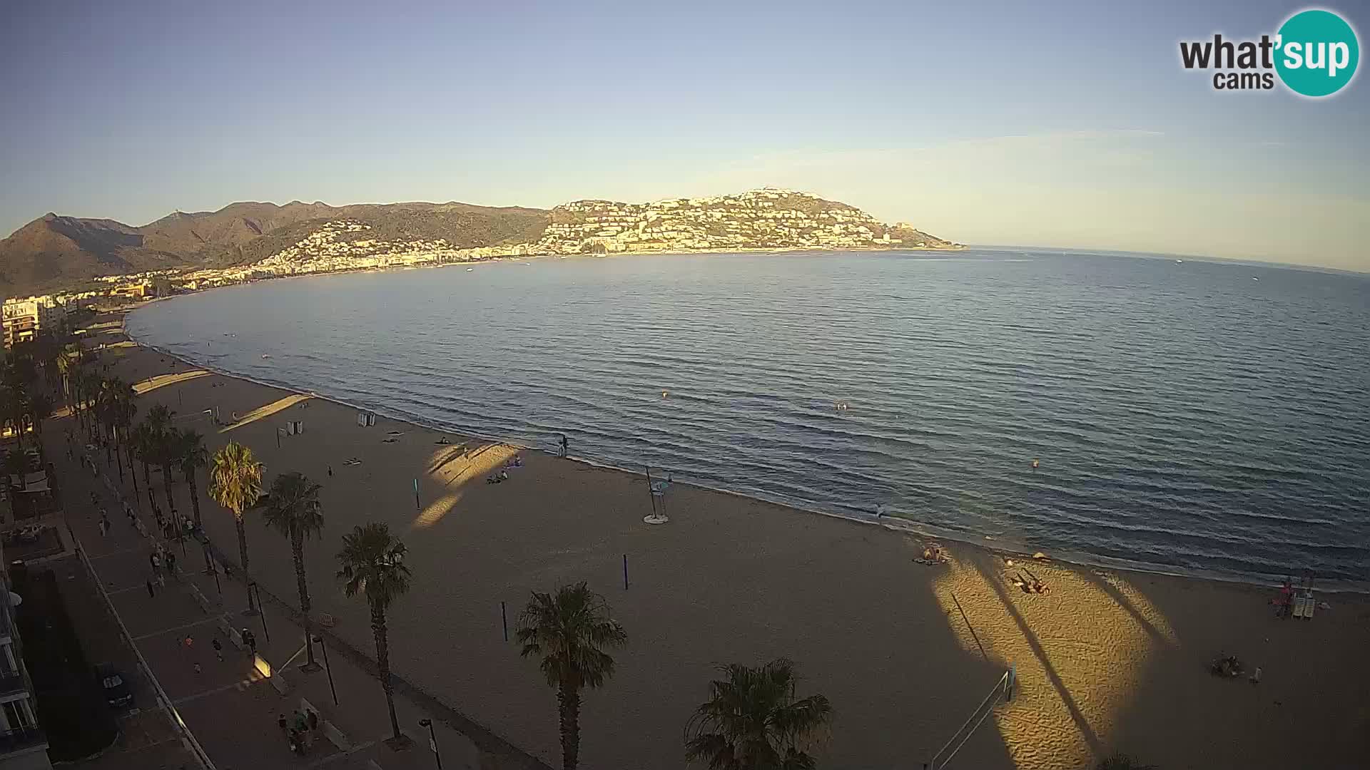 Live Roses Webcam Costa Brava beach view from MonteCarlo Hotel