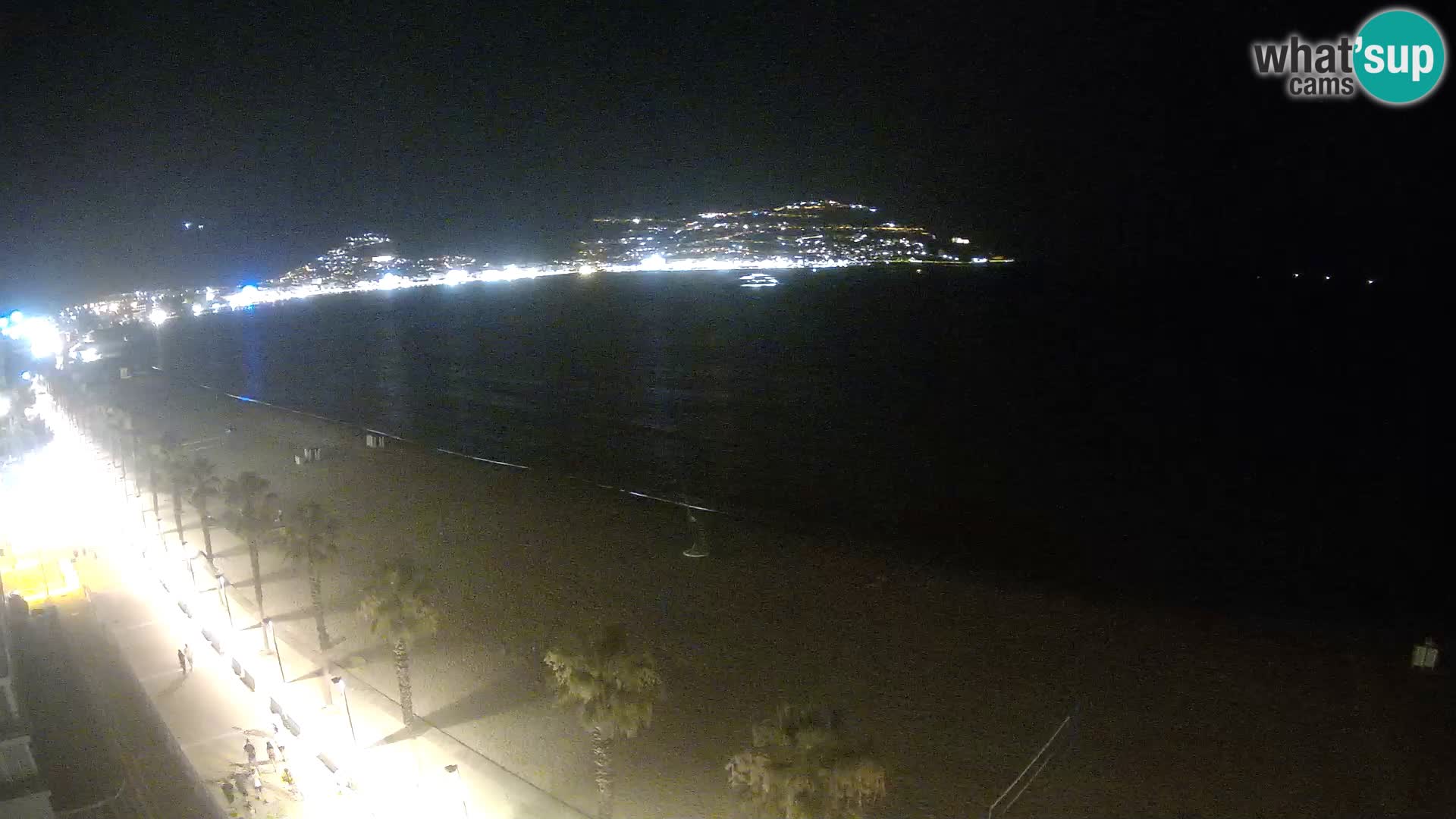 Live Roses Webcam Costa Brava beach view from MonteCarlo Hotel