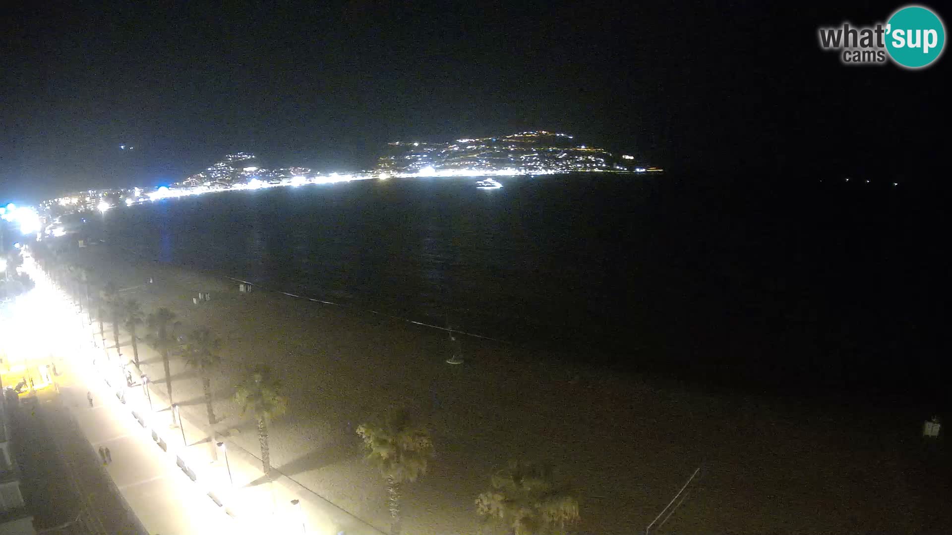 Live Roses Webcam Costa Brava beach view from MonteCarlo Hotel