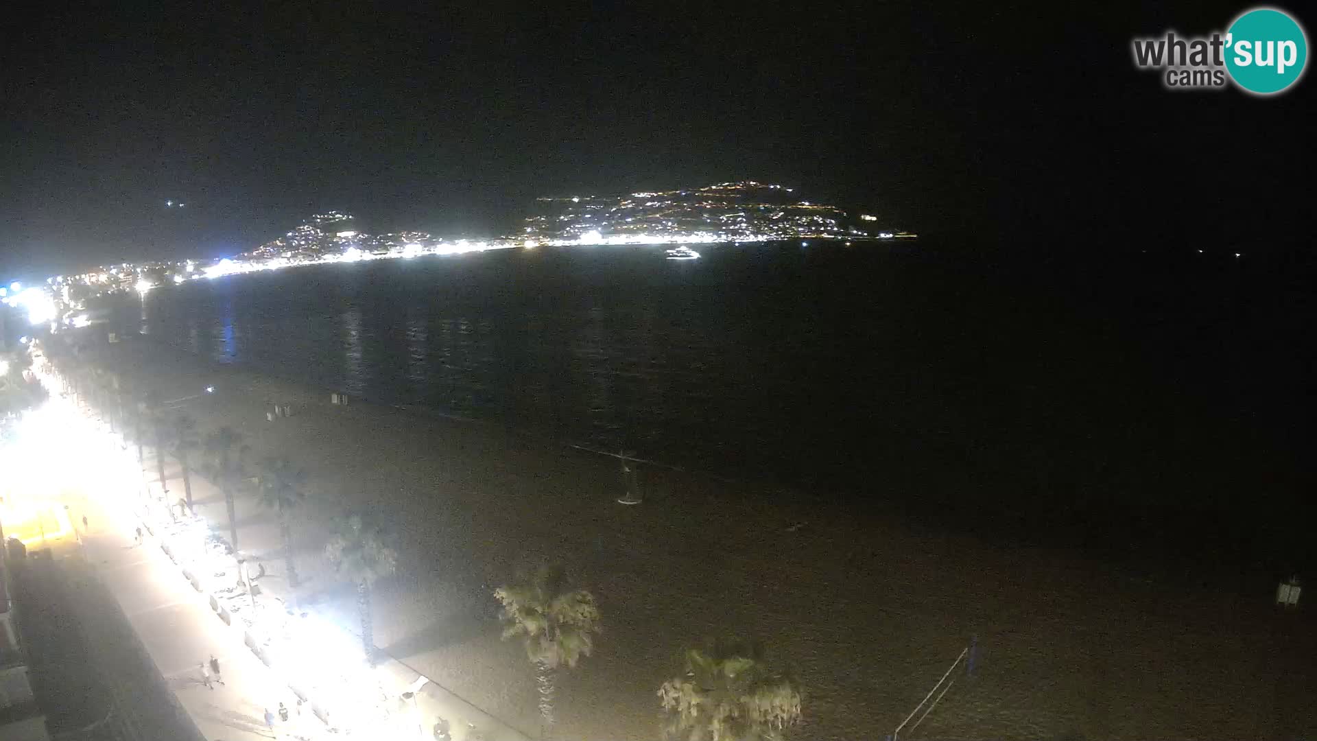 Live Roses Webcam Costa Brava beach view from MonteCarlo Hotel