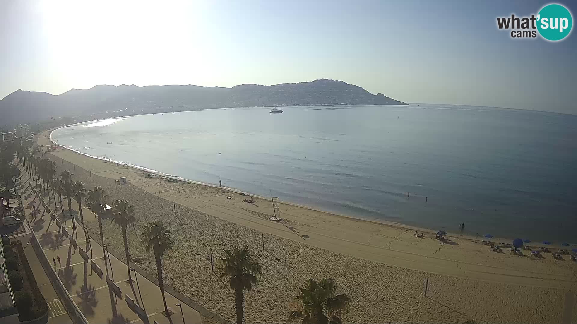Live Roses Webcam Costa Brava beach view from MonteCarlo Hotel