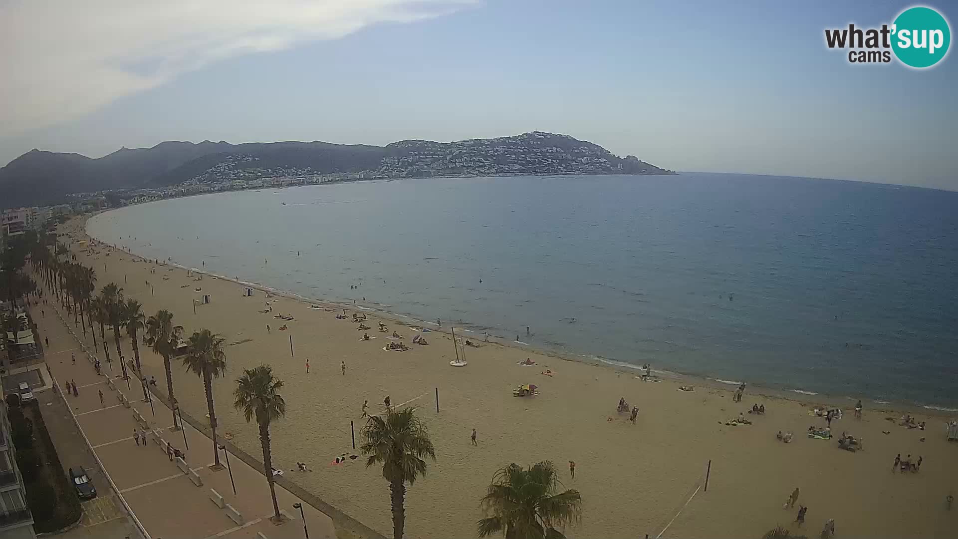 Live Roses Webcam Costa Brava beach view from MonteCarlo Hotel