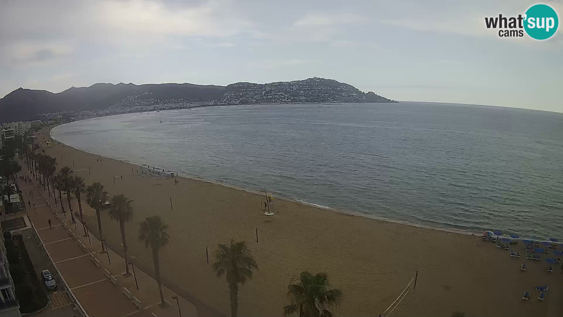 Live Roses Webcam Costa Brava beach view from MonteCarlo Hotel