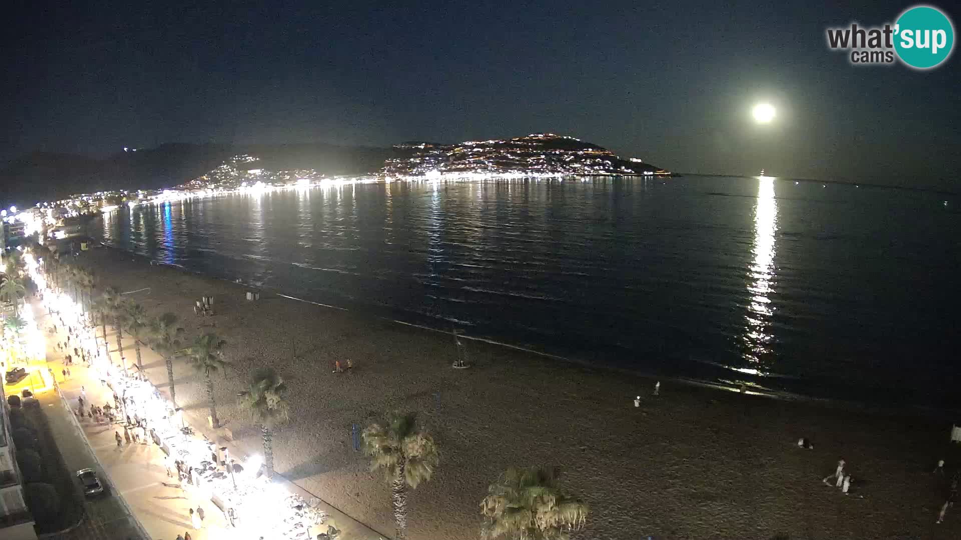 Live Roses Webcam Costa Brava beach view from MonteCarlo Hotel