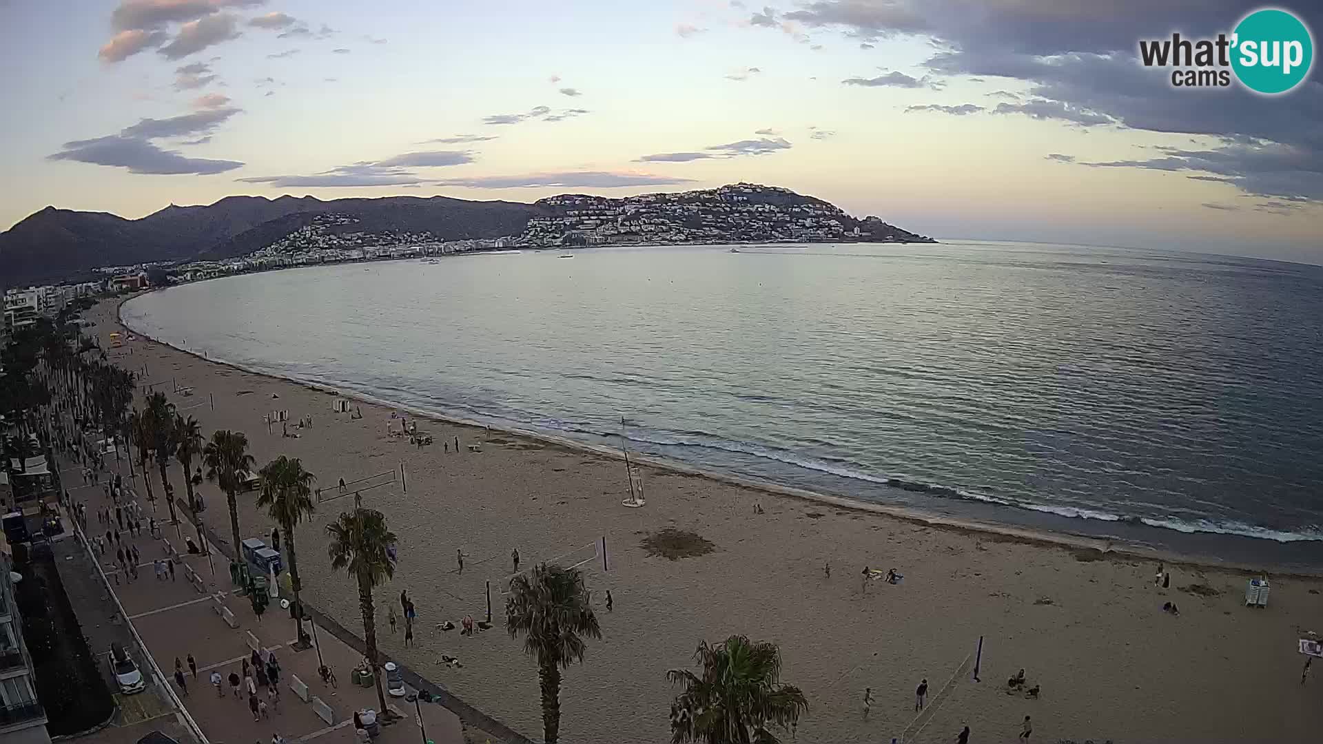 Live Roses Webcam Costa Brava beach view from MonteCarlo Hotel