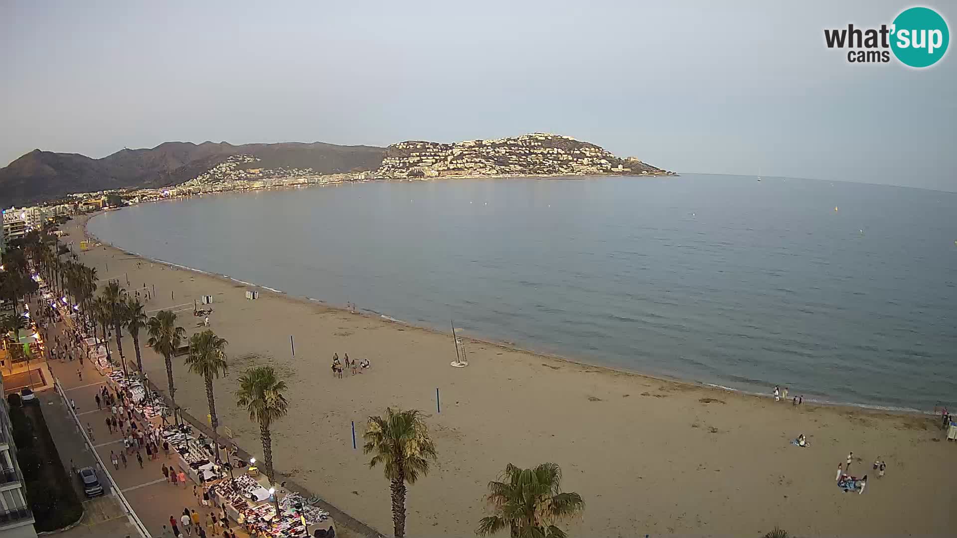 Live Roses Webcam Costa Brava beach view from MonteCarlo Hotel