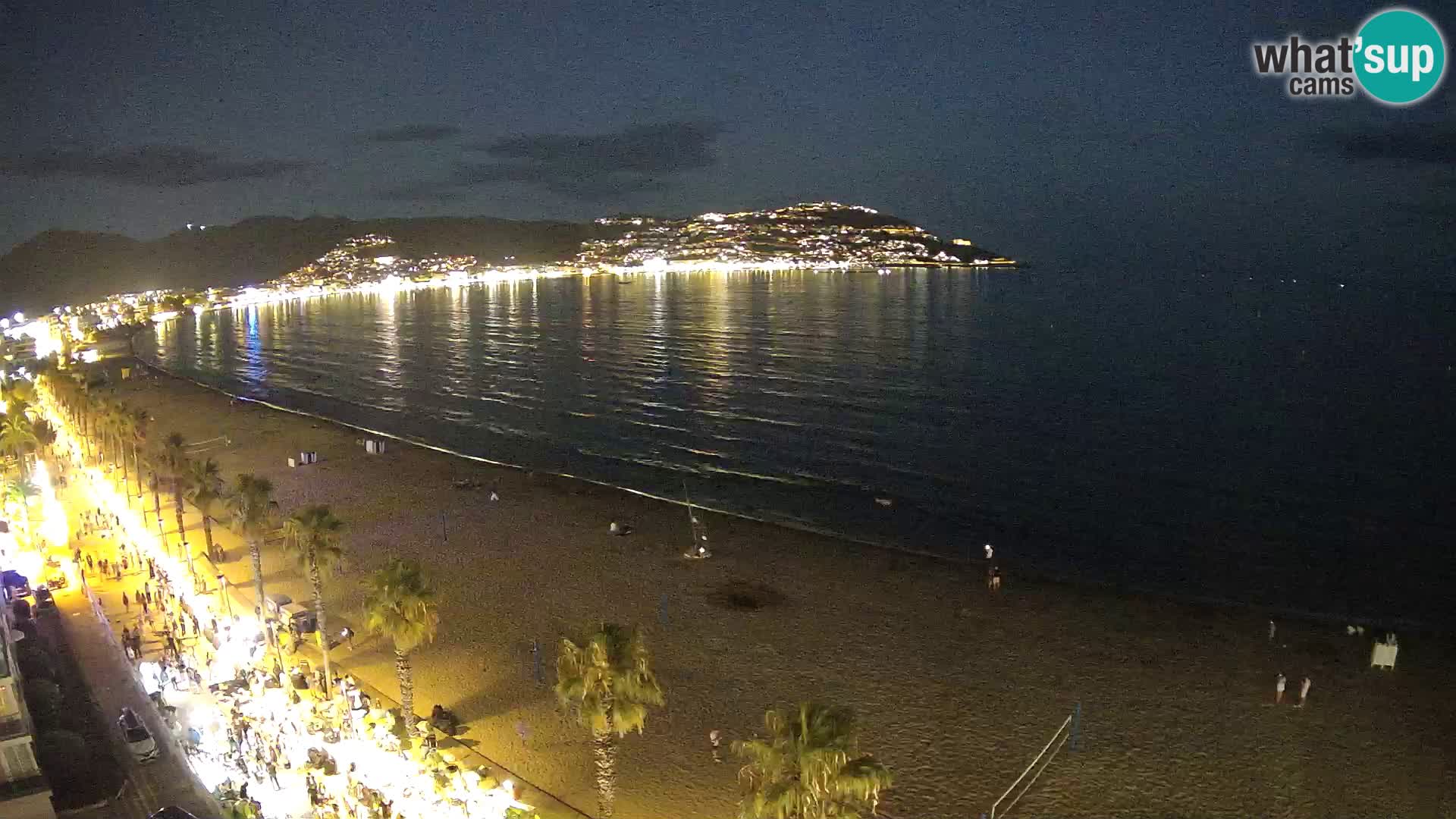 Live Roses Webcam Costa Brava beach view from MonteCarlo Hotel